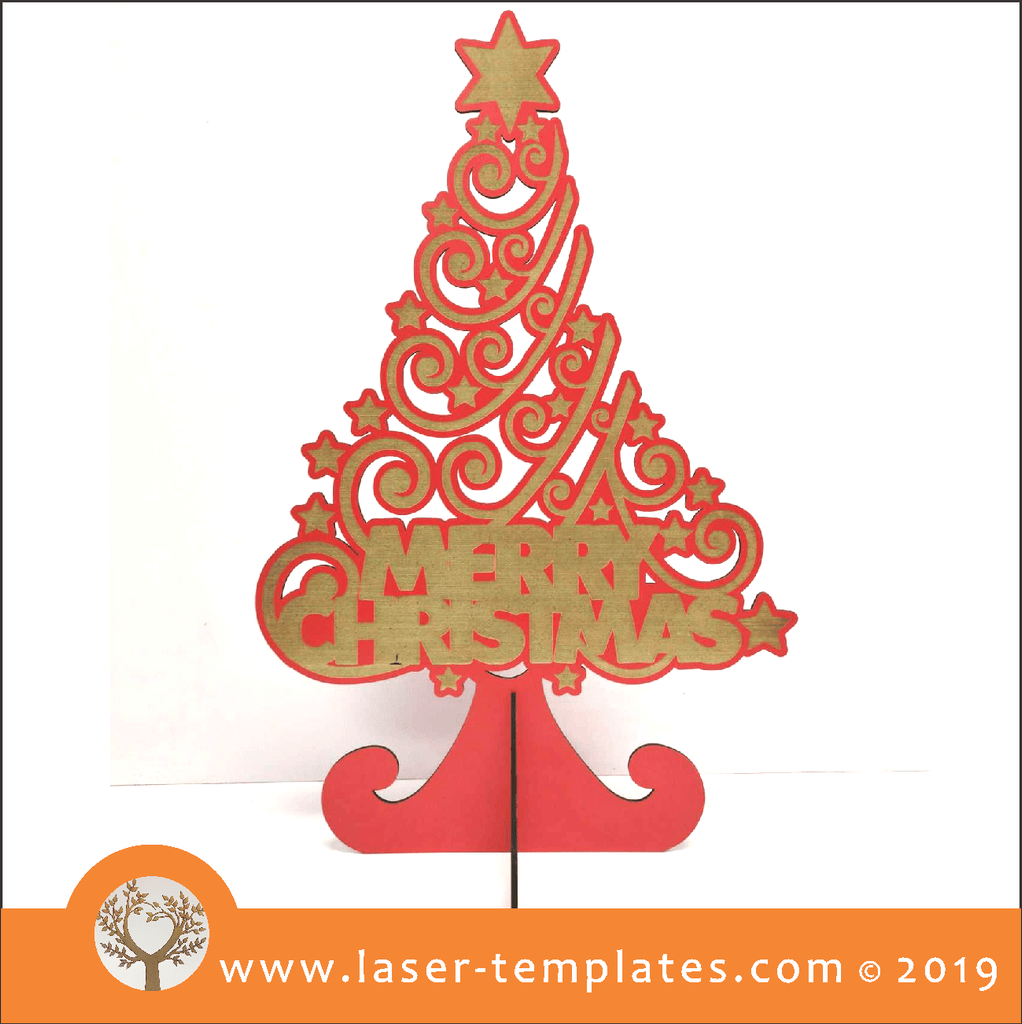 Laser cut ready template for 3D Christmas Tree - English - 3mm and 6mm ...