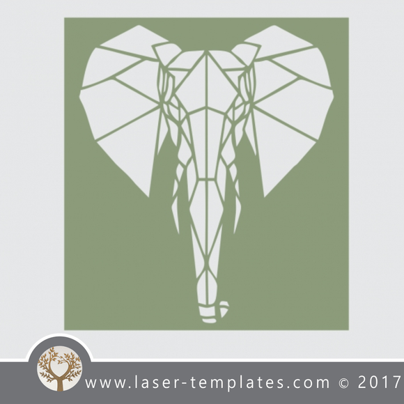 Elephant head stencil template, online design store for laser cut ...