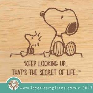 Laser Cut Keep Looking Snoopy Engrave Template Download Vector Design Laser Ready Templates