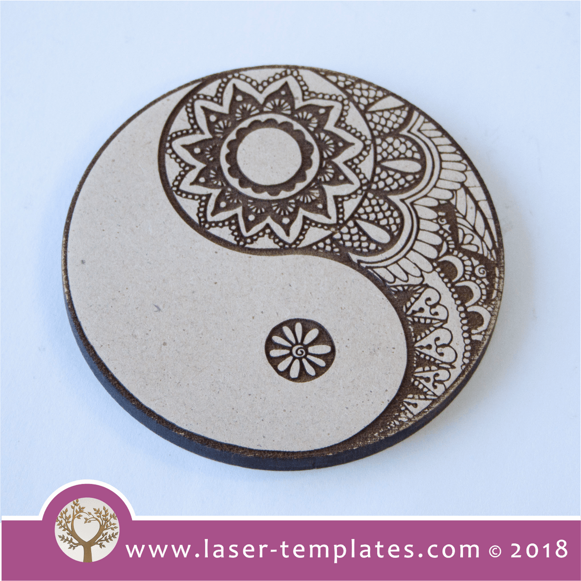 Laser Cut Yin Yang with Hand Drawn Pattern, Free files online – Laser ...