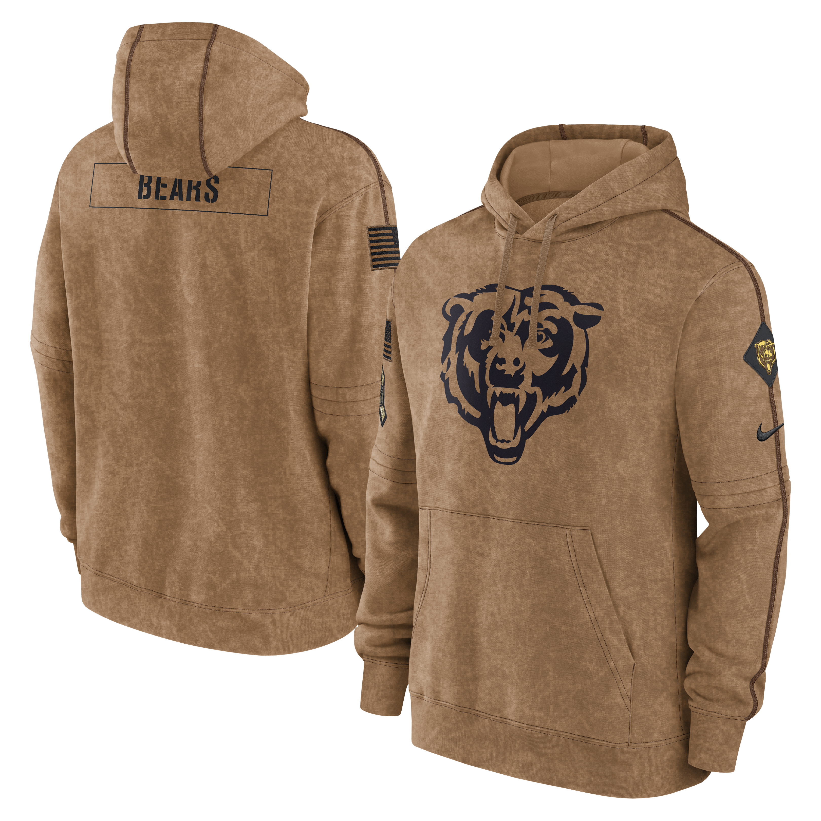 Chicago Bears Nike 2023 Salute To Service Pullover Hoodie - Clark Street  Sports