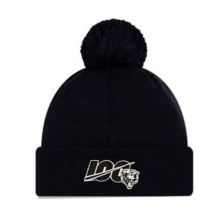  Chicago Bears Black 100th Knit Hat