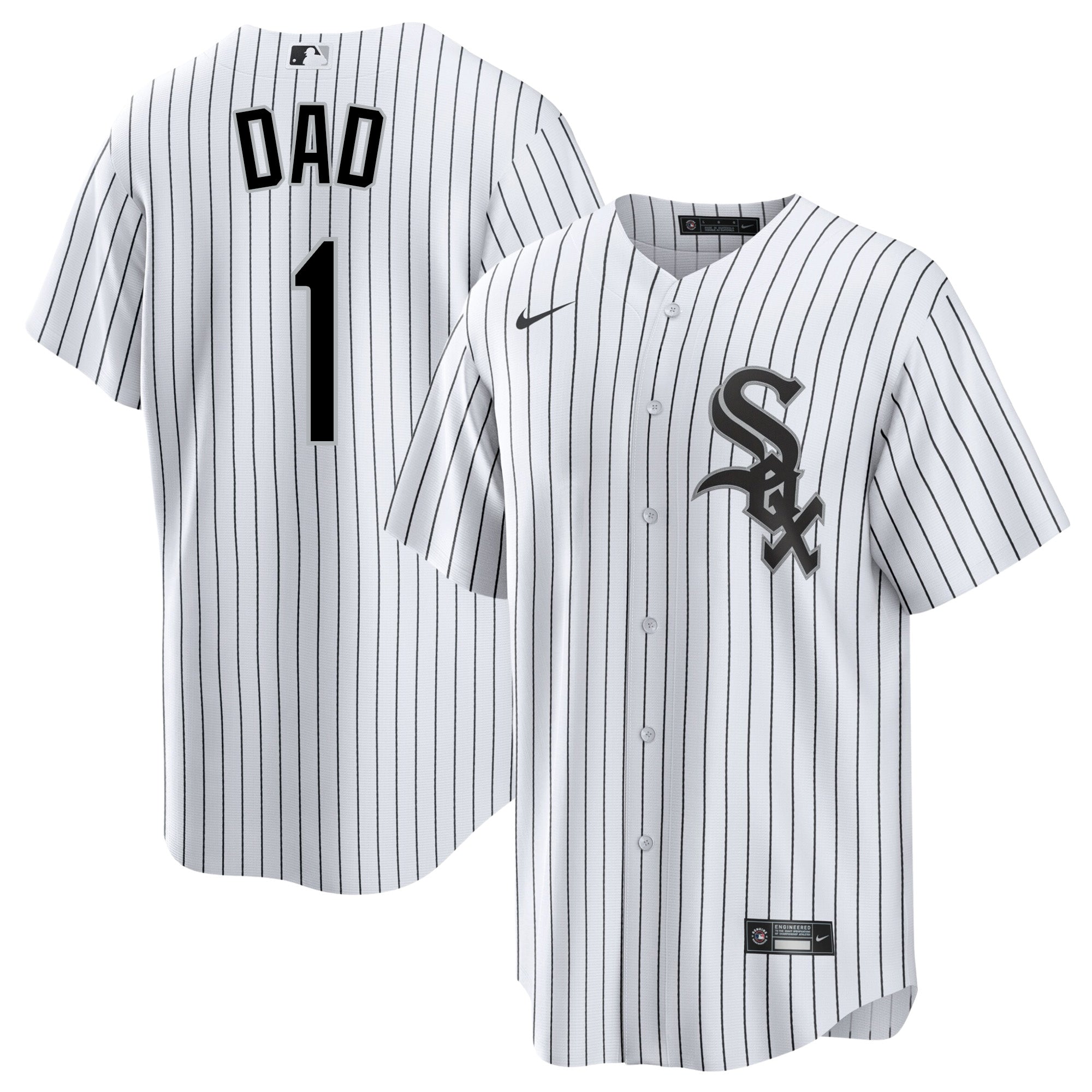 Father's Day #1 Dad Chicago White Sox Nike Men's Home Replica