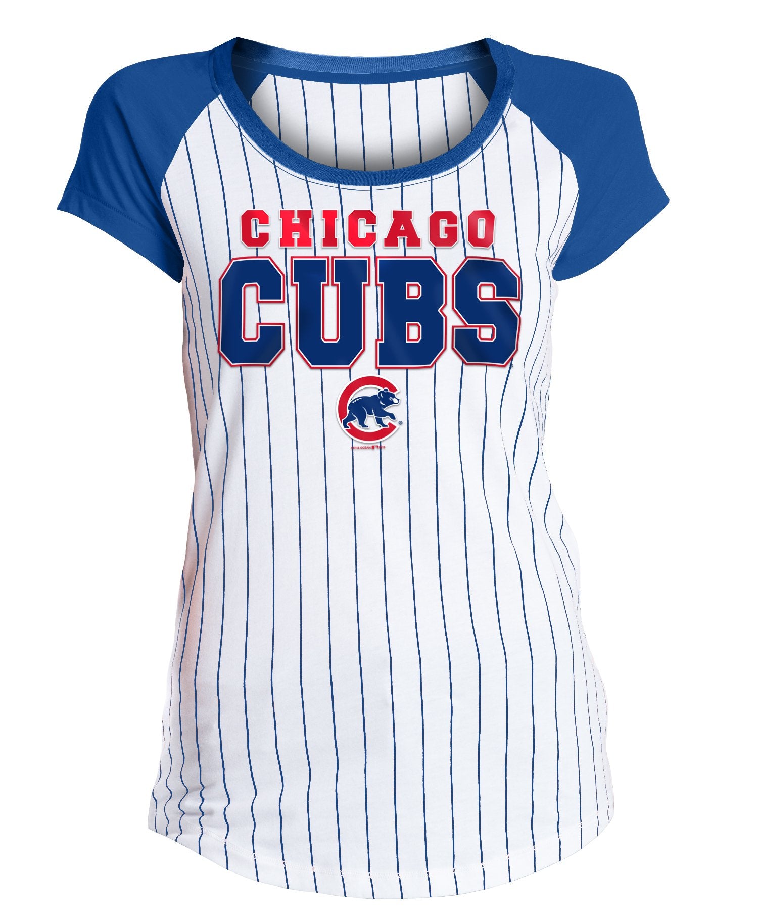Chicago Cubs Women's Tri-Blend Short Sleeve T-shirt Dress - Royal
