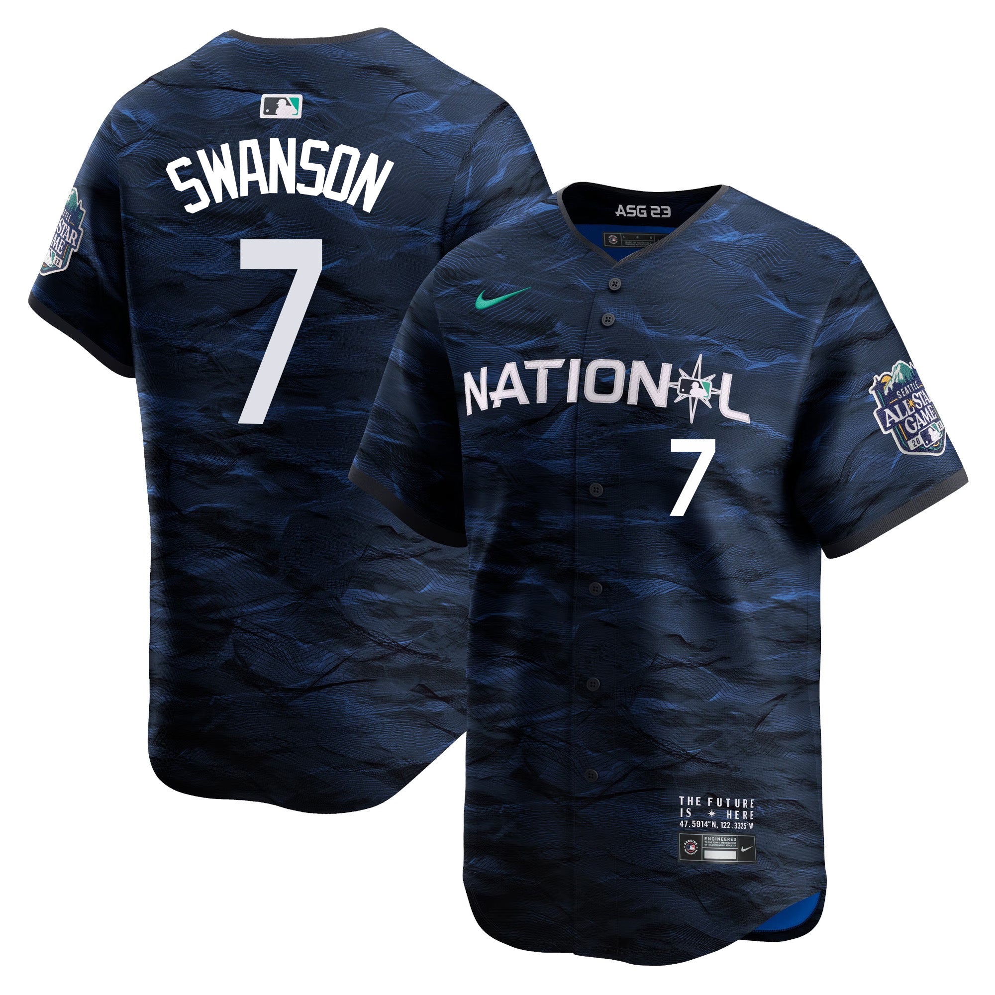 Top-selling Item] Atlanta Braves Dansby Swanson White 2022-23 All-Star Game  3D Unisex Jersey