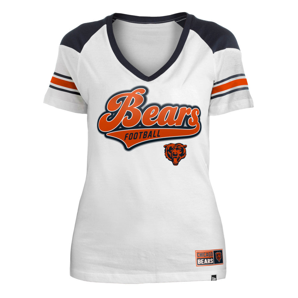 Chicago Bears Women's Navy/Cinderblock Legacy Match Tri-blend Striped -  Clark Street Sports