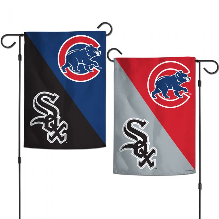 Chicago Cubs/White Sox 12.5x18 House Divided Garden Flag - Clark Street  Sports