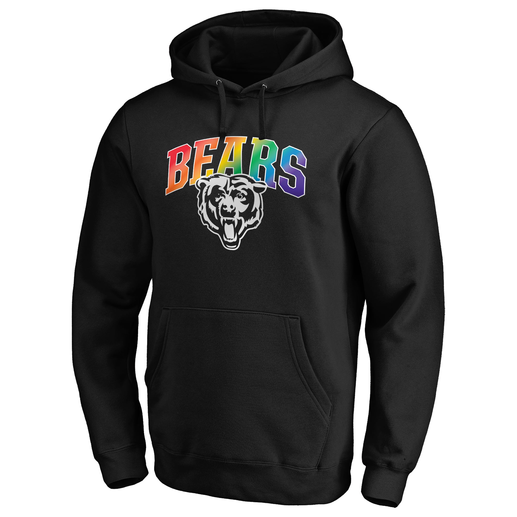 Chicago Bears Branded Pride Logo Hoodie - Black - Clark Street Sports