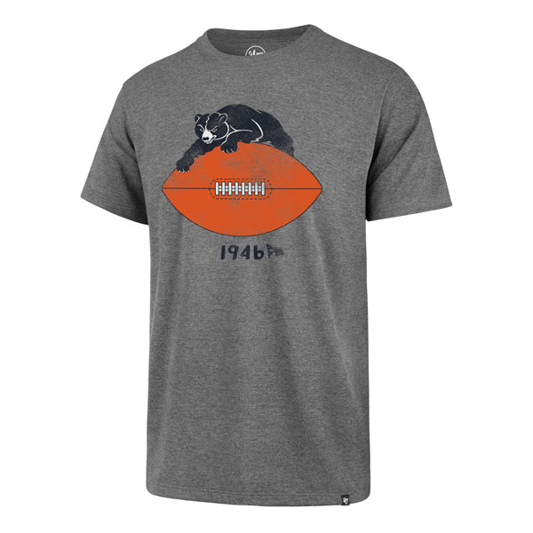 Chicago Bears Grey 1946 Retro Logo Super Rival T-Shirt