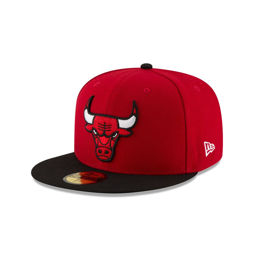 Men's Chicago Bulls New Era Red/Black Official Team Color 2Tone 59FIFTY  Fitted Hat