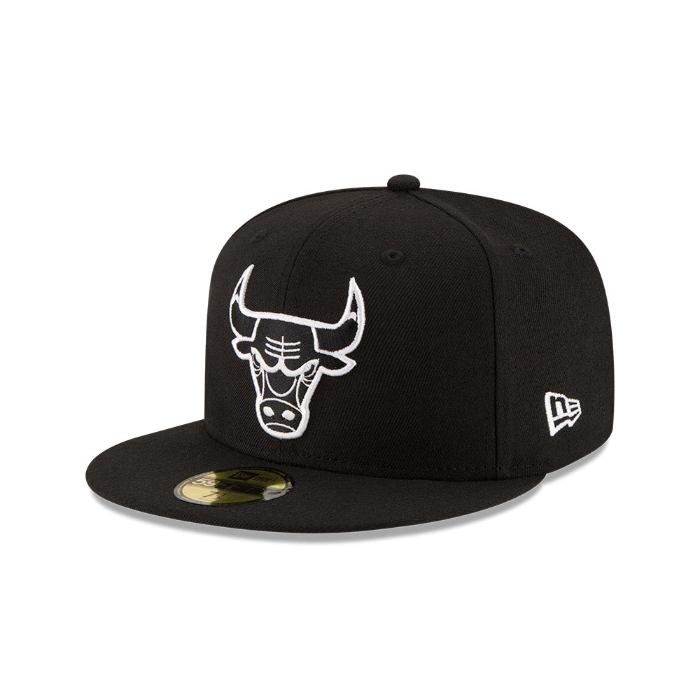 Chicago Bulls MONOCHROME XL-LOGO Grey-Black Fitted Hat