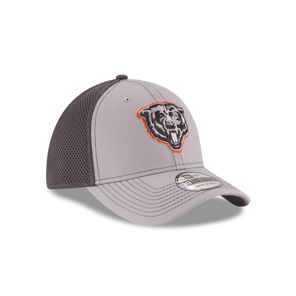 Chicago Bears Grey Angry Bear Face Flex Hat - Clark Street Sports