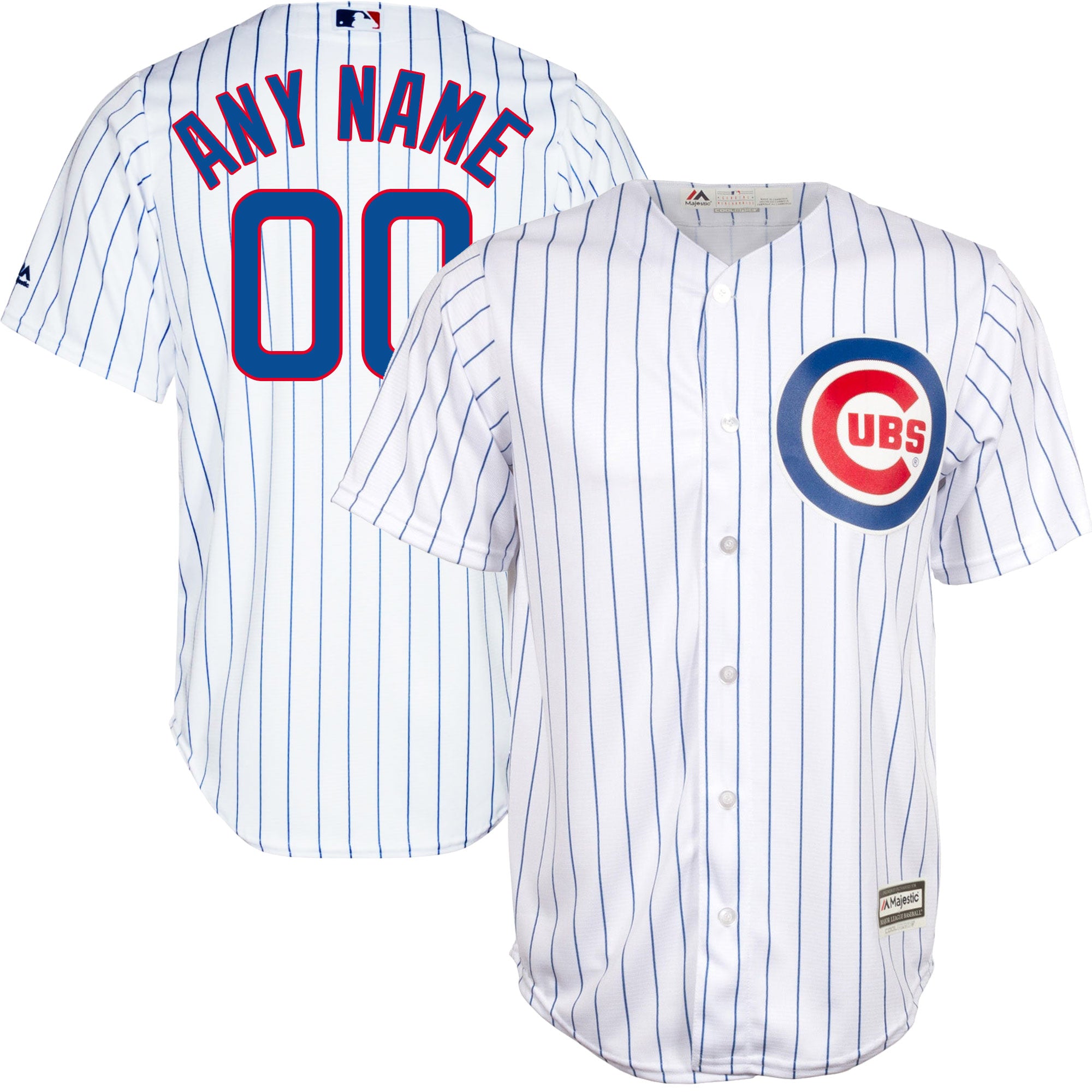  Majestic Blank Back Adult Small Chicago Cubs 2-Button