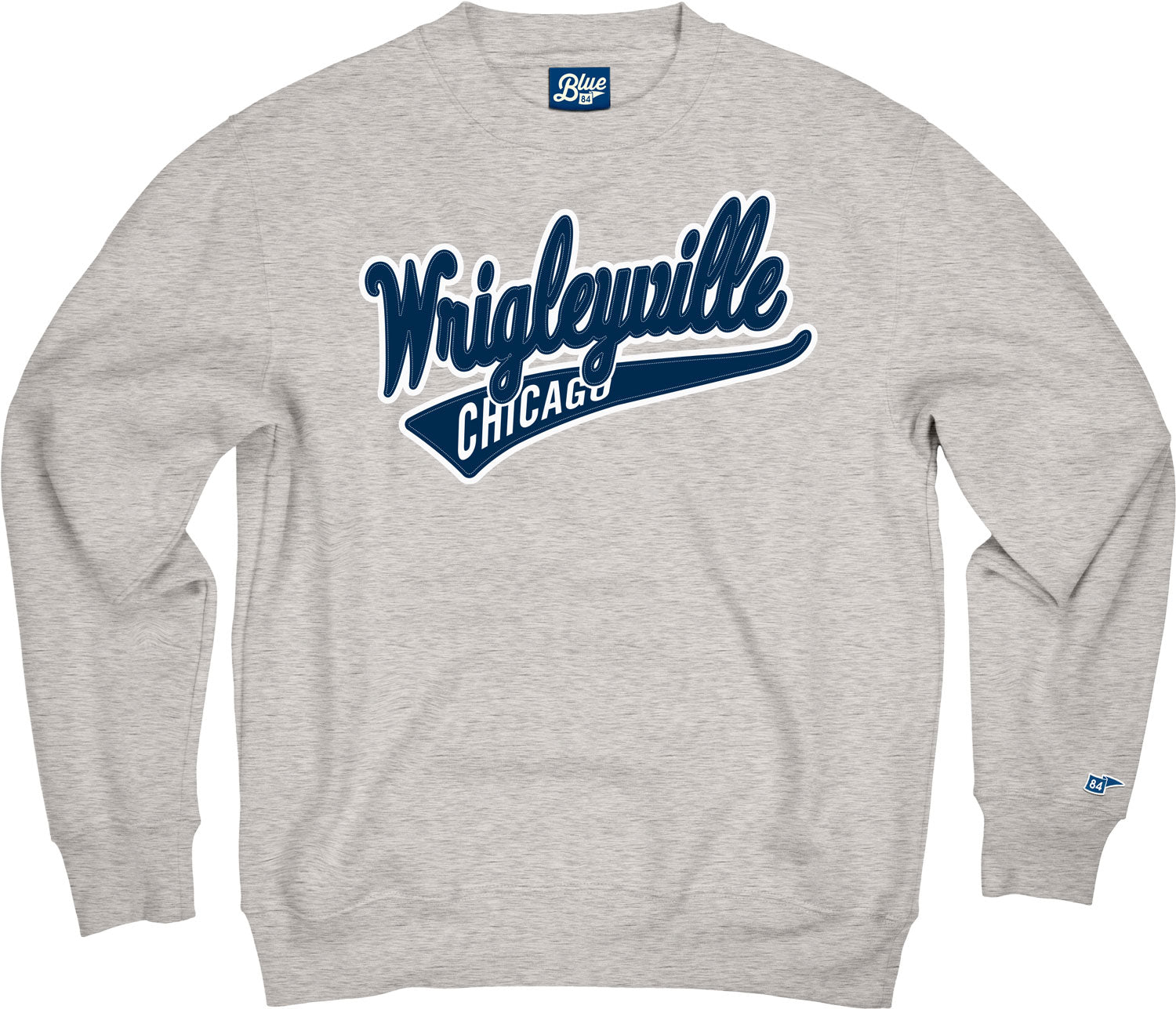 Wrigley Field 'Old School' Crewneck Flock Sweatshirt