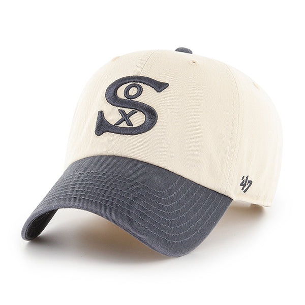 Men's '47 White Chicago White Sox 1976 Logo Cooperstown Collection Clean Up  Adjustable Hat