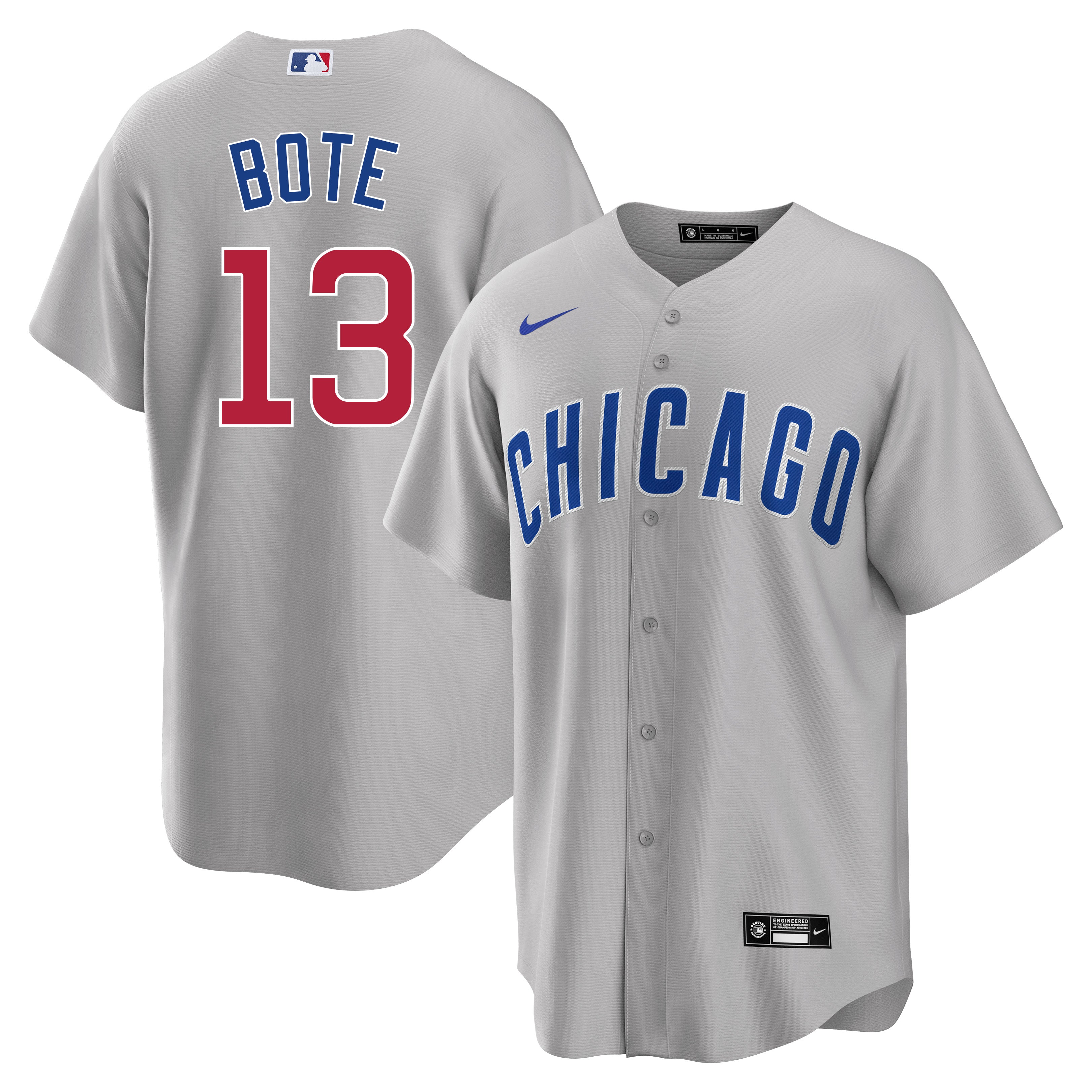 David Bote Chicago Cubs Road Gray Men's Replica Jersey - Clark