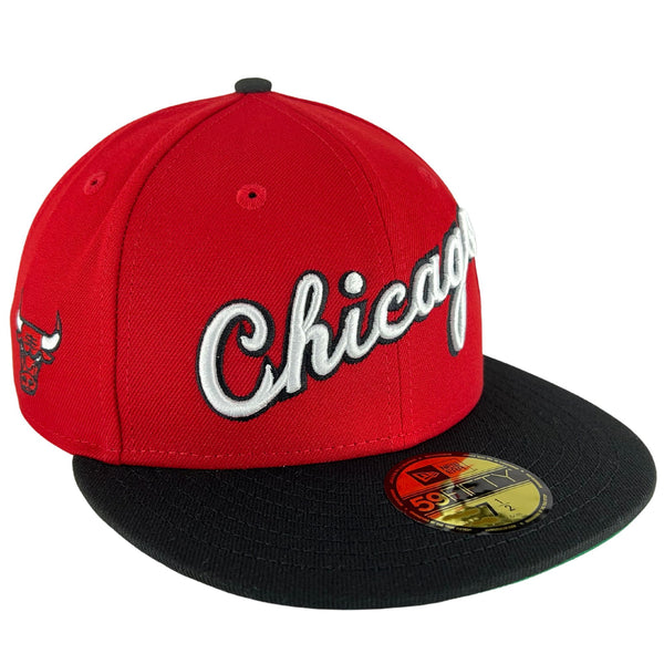 Chicago Cubs Mitchell & Ness Bullseye Logo Red Snapback Cap