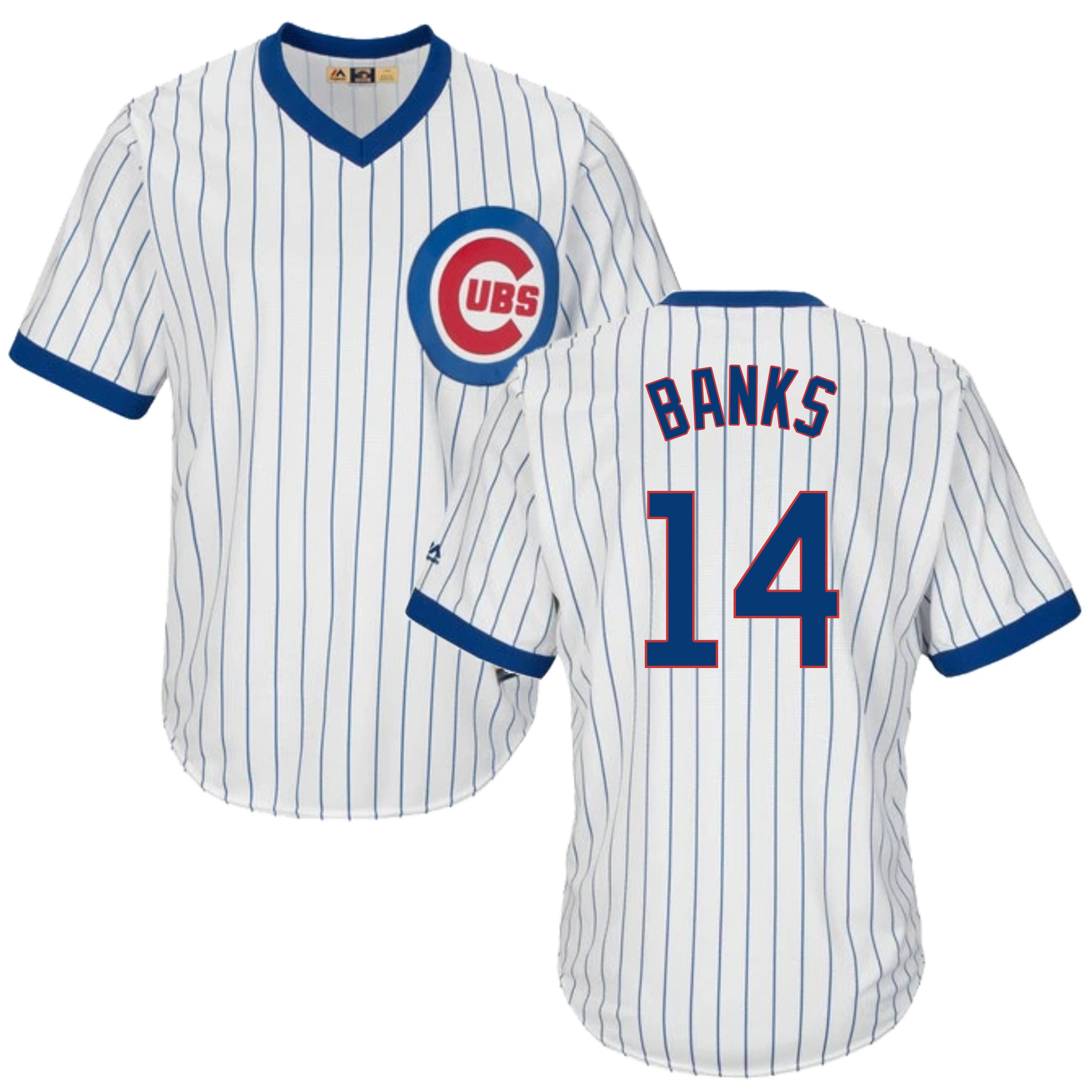 Men's Nike Ernie Banks White Chicago Cubs Home Cooperstown Collection  Player Jersey 