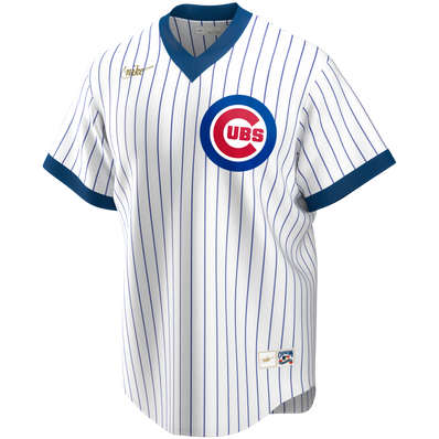 Mark Grace Chicago Cubs Cooperstown White Pinstripe V-Neck Home