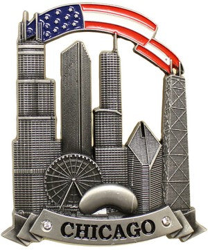 Chicago Cubs W Flag Logo Steel Magnet