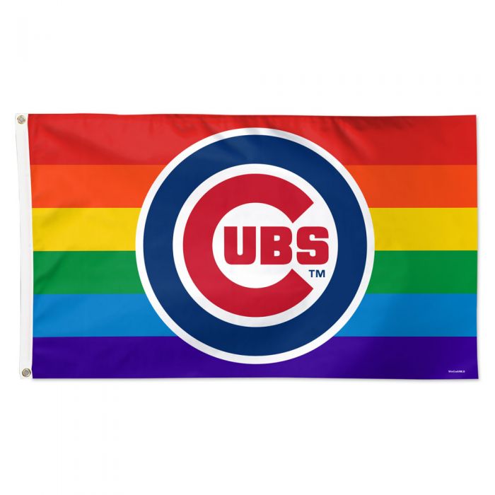 Chicago Cubs Pride Flag Deluxe 3' x 5' Clark Street Sports