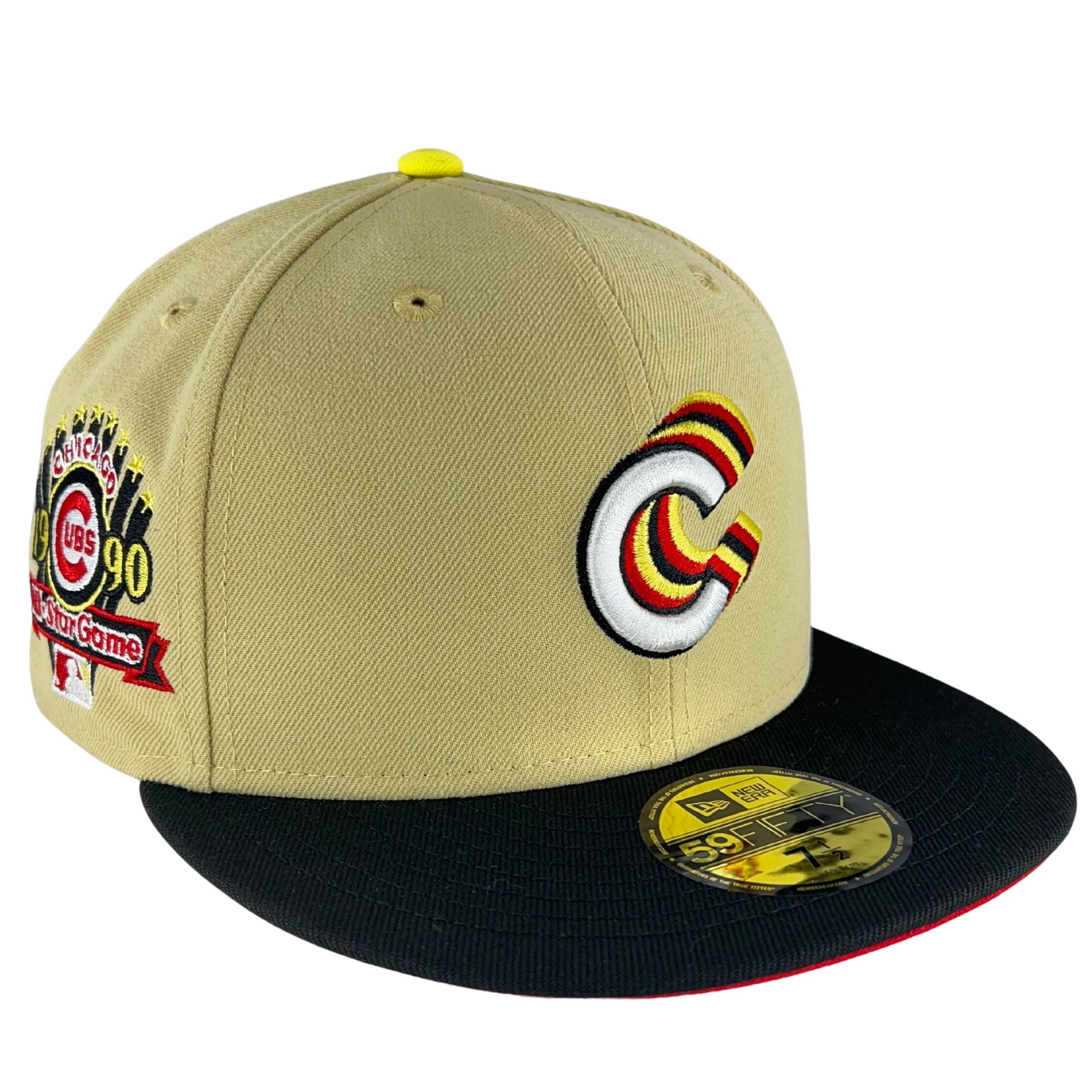 Men's New Era Black/Gold Chicago Cubs 59FIFTY Fitted Hat