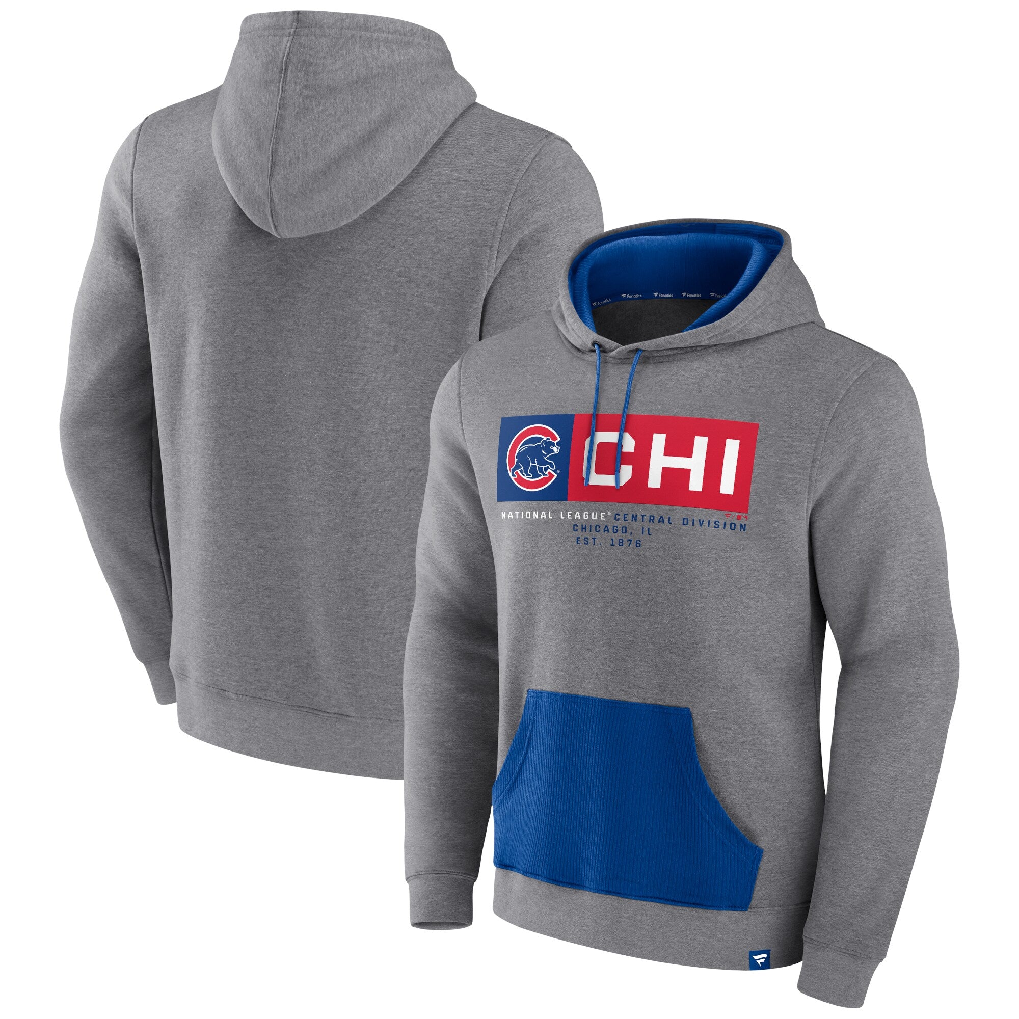 Chicago Cubs Iconic Steppin Up Fleece Pullover Men's Hoodie