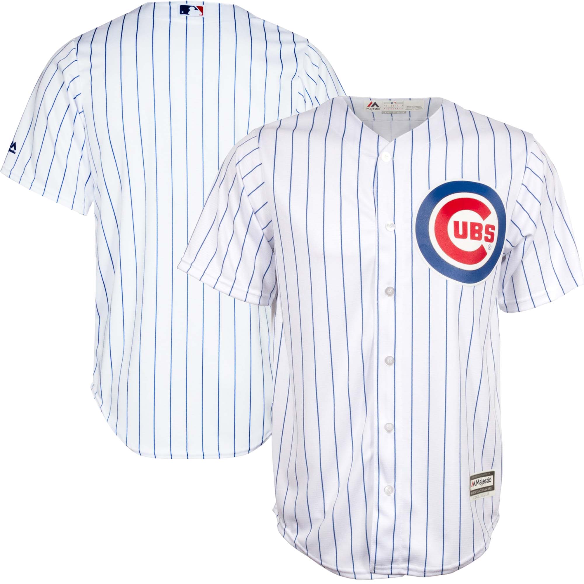 Chicago Cubs Men's Majestic Home Pinstripe Replica Jersey