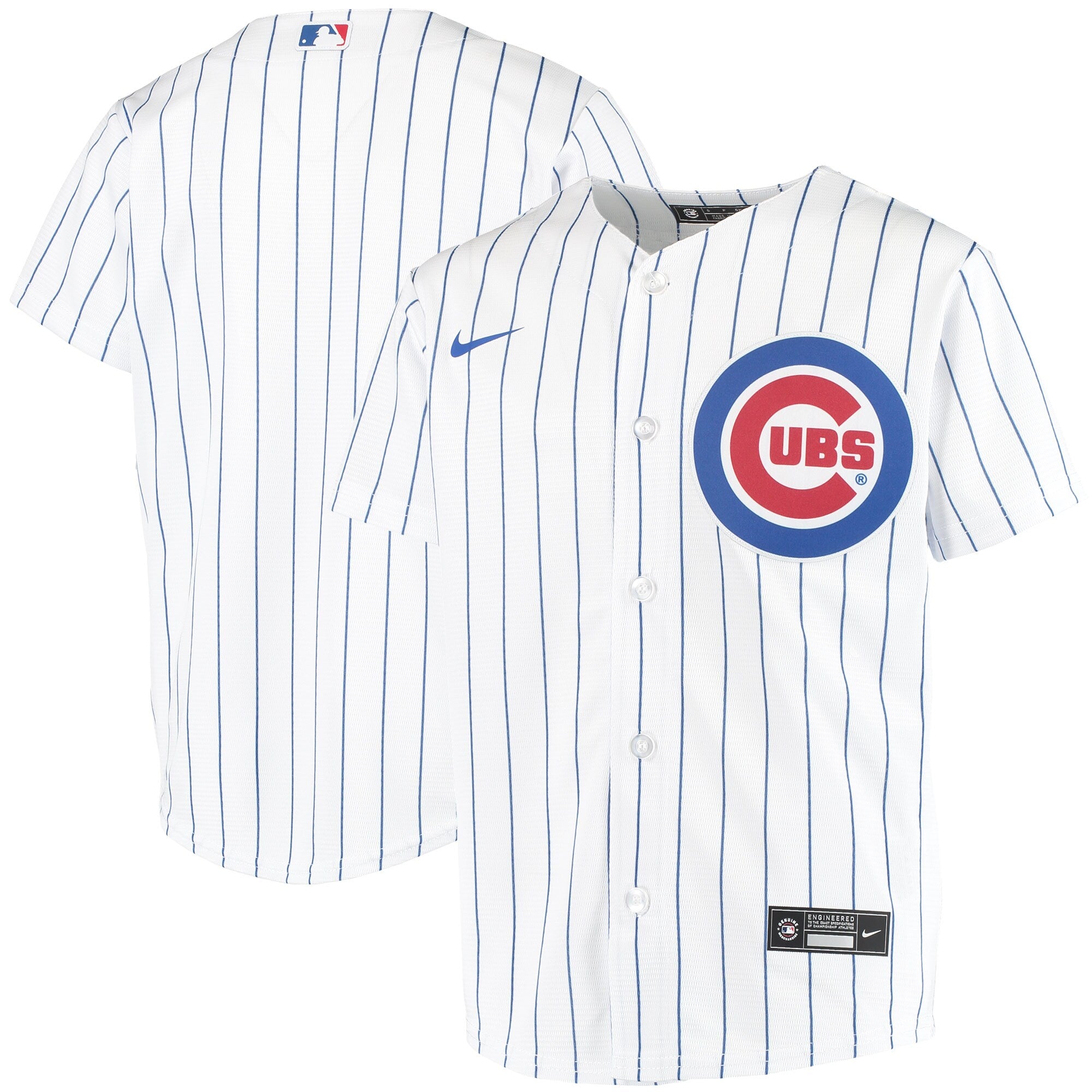 Chicago Cubs Youth Nike Home Pinstripe Replica Jersey - Clark Street Sports