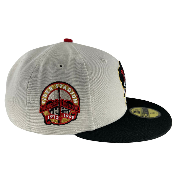 red detroit fitted hat