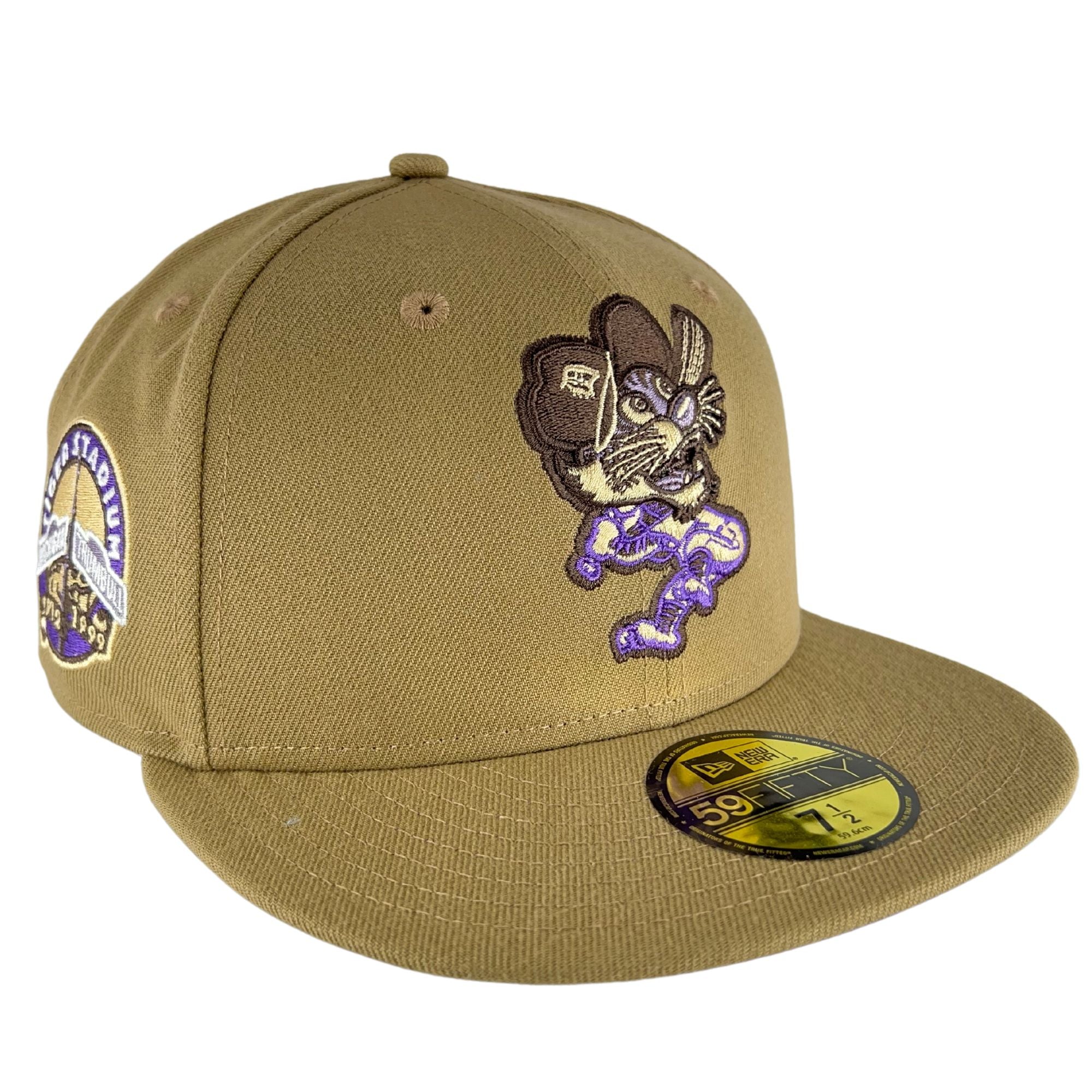 Light Pink Detroit Tigers Purple Bottom 59fifty New Era Fitted