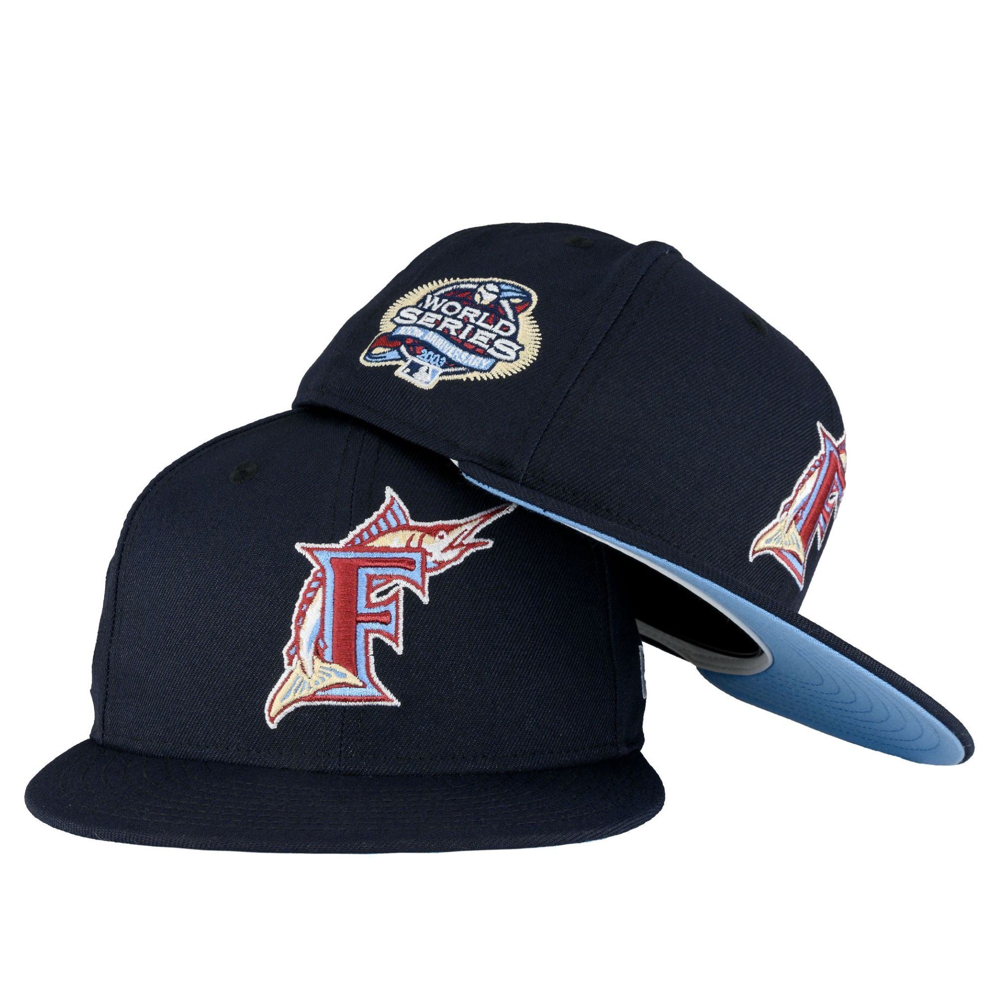 Florida Marlins Navy Sky New Era 59FIFTY Fitted Hat 7