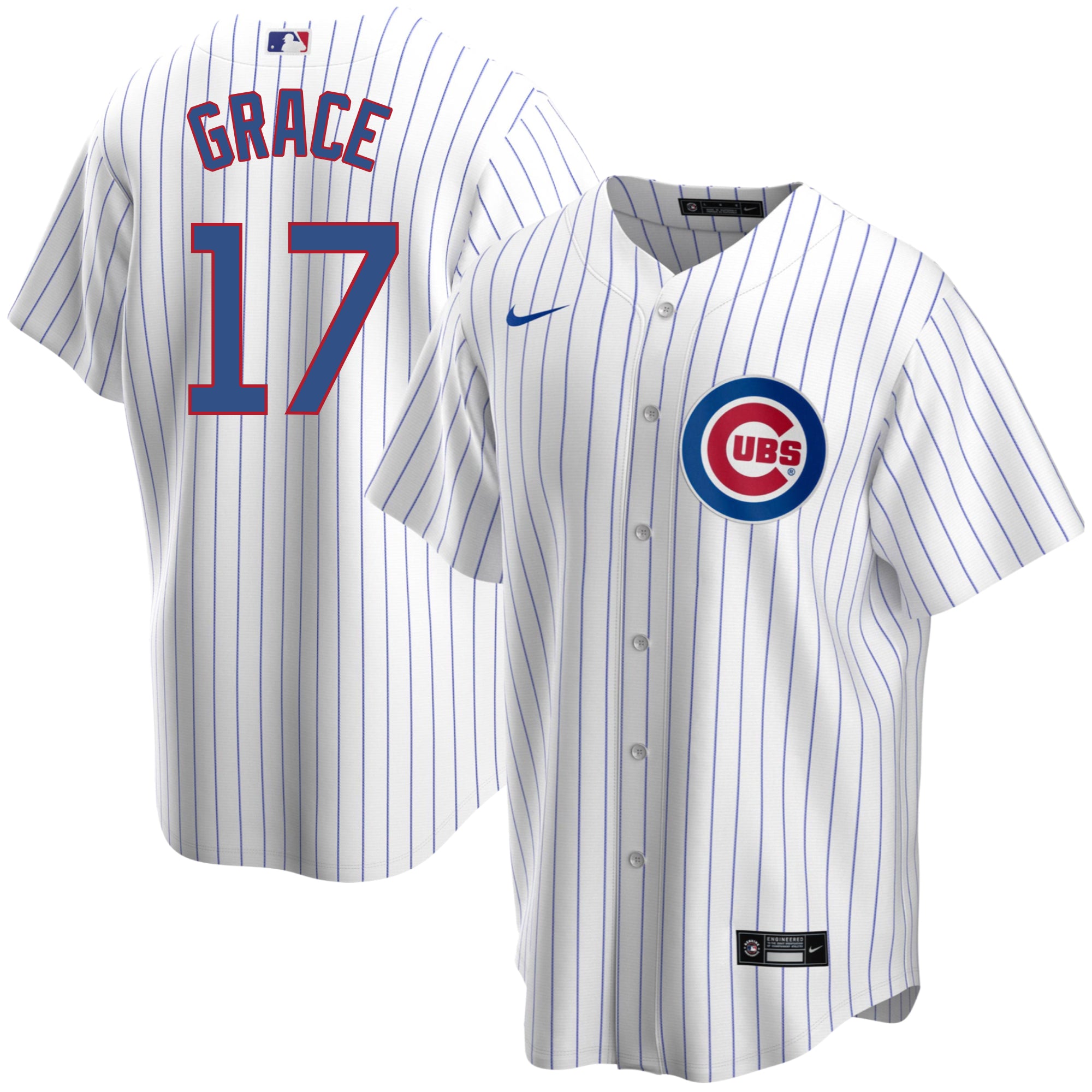 Mark Grace Signed Chicago Blue Baseball Jersey (JSA) — RSA