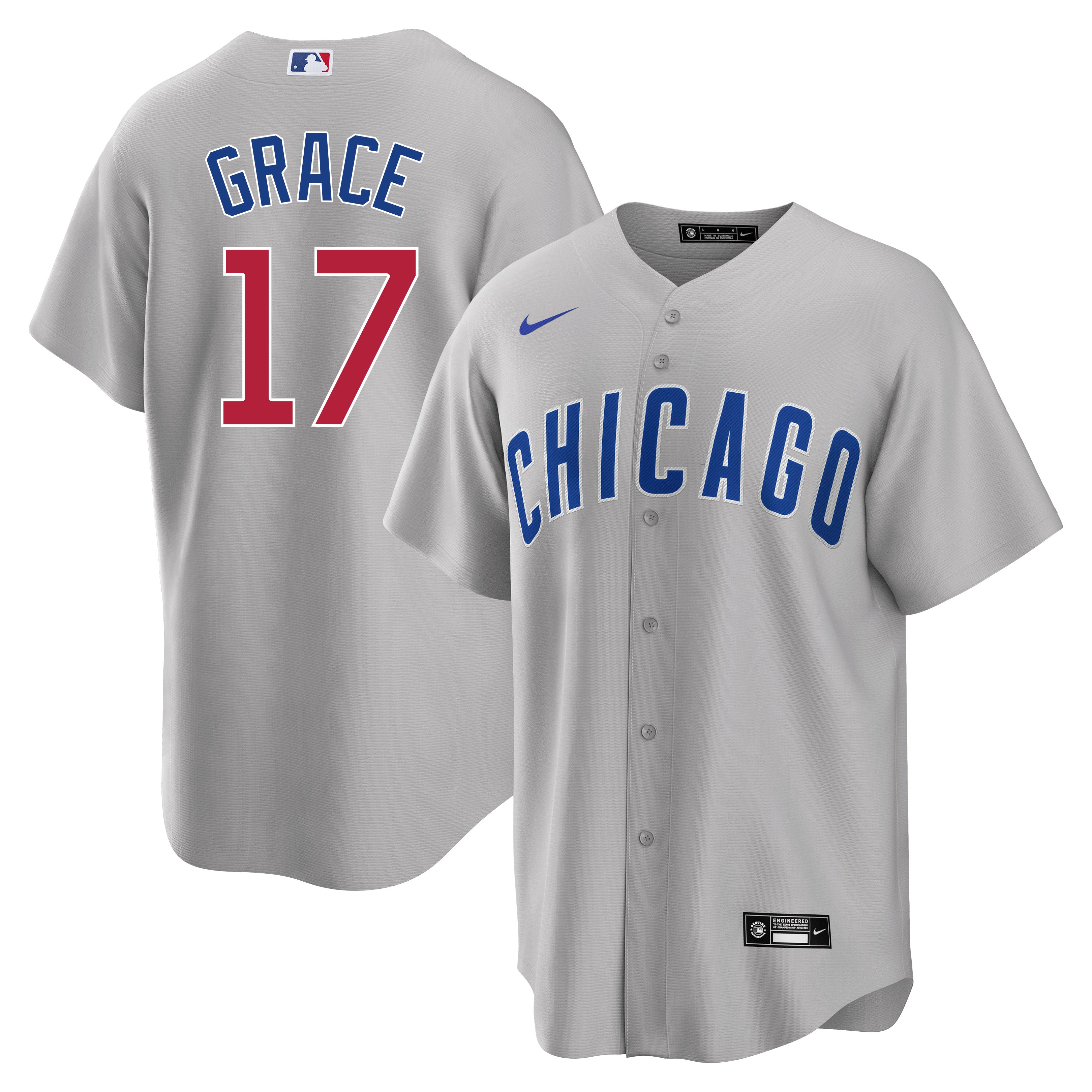 Fanatics Mark Grace Road Gray Men's Replica Jersey Large