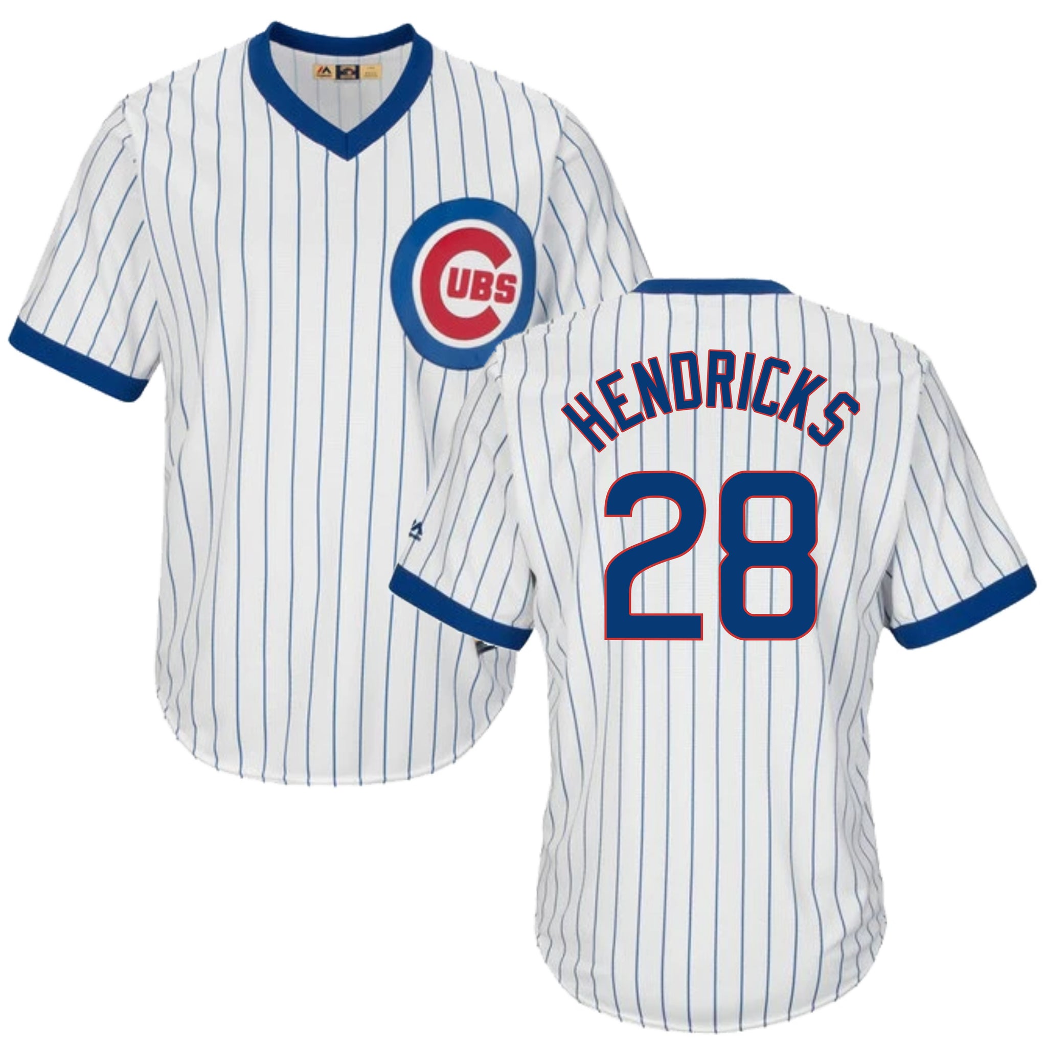 Men's Majestic Chicago Cubs #28 Kyle Hendricks White Home 2016 World Series  Champions Flexbase Authentic Collection