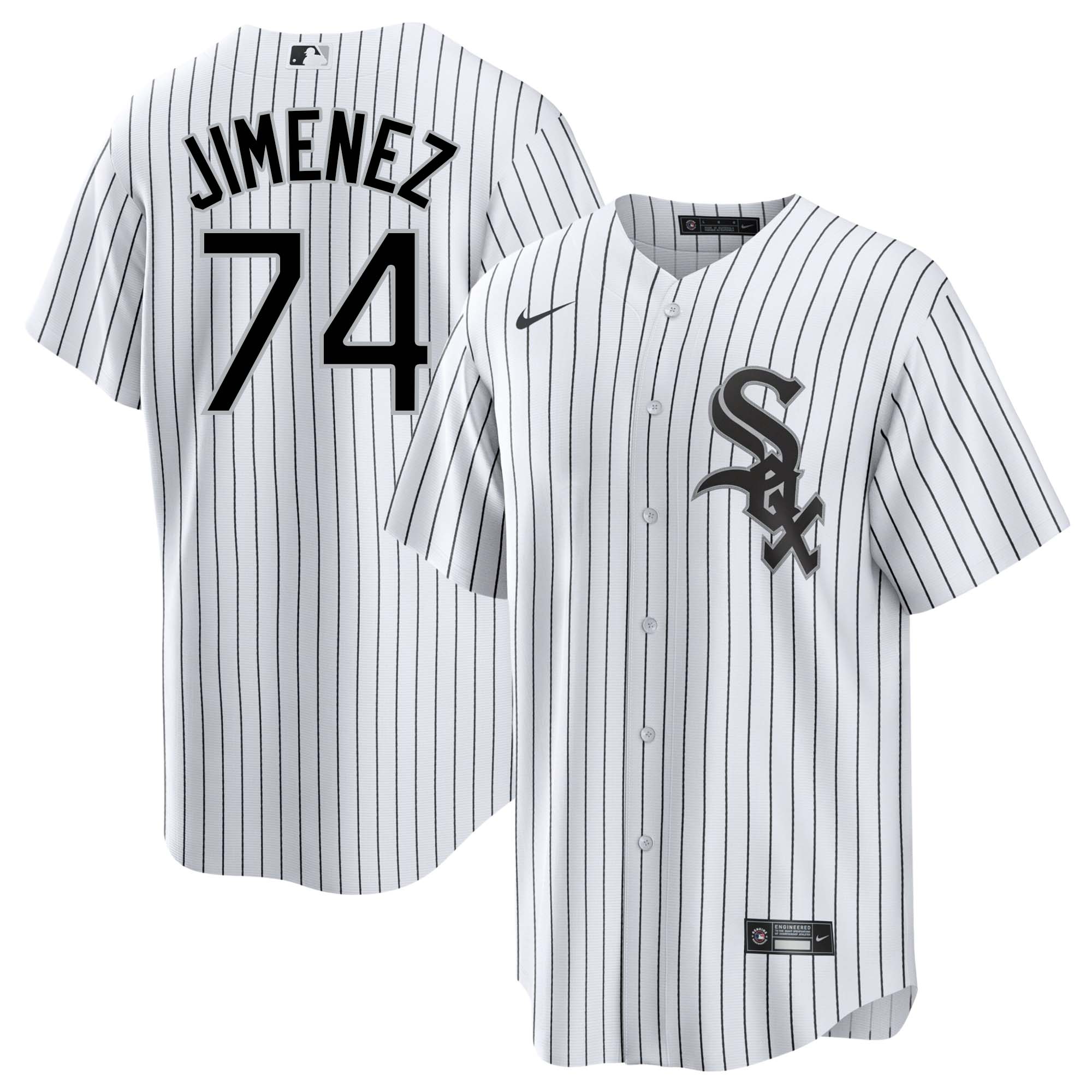 Nike Men's Replica Chicago White Sox Eloy Jimenez #74 Black Cool Base Jersey