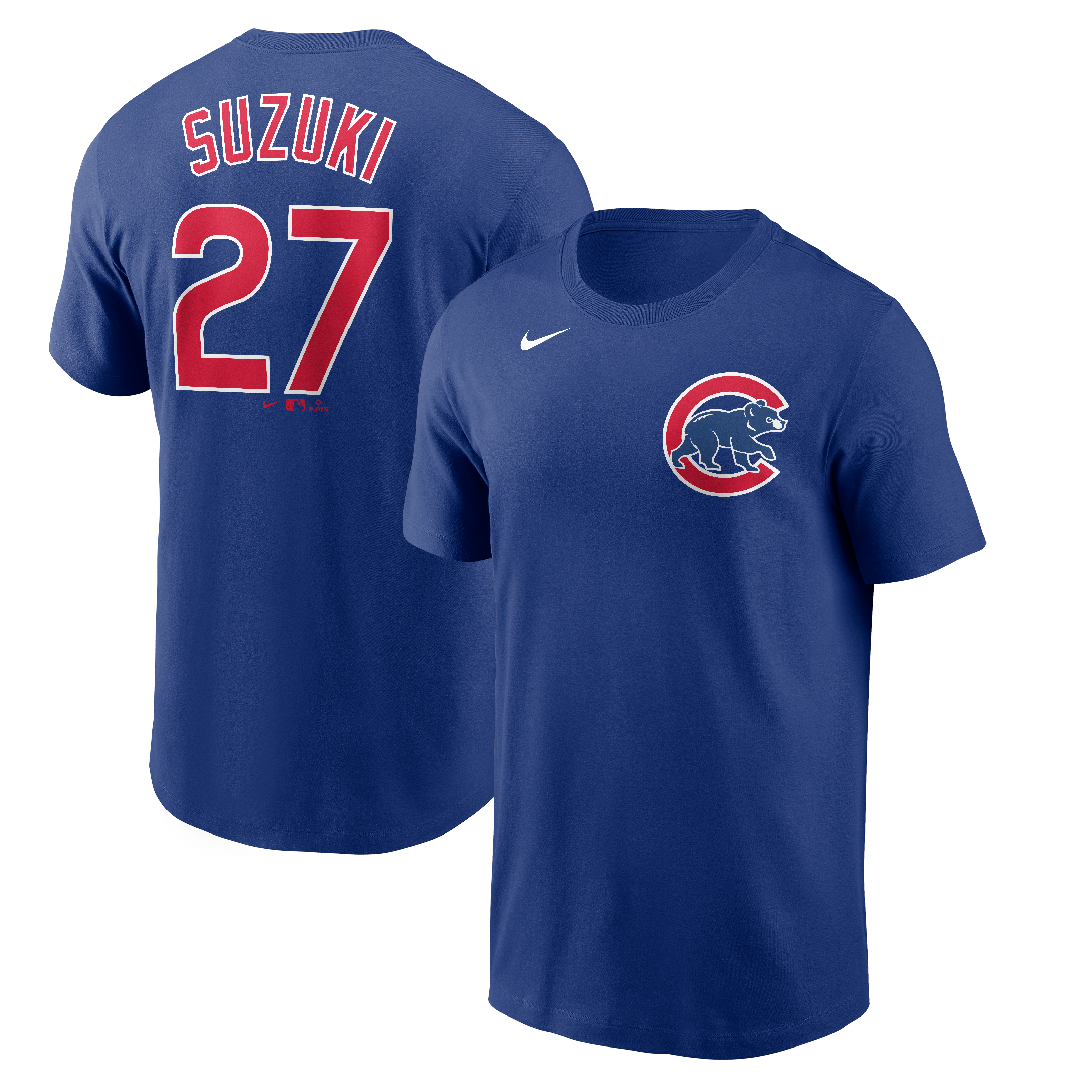 Seiya Suzuki Chicago Cubs Women's Navy Name and Number Banner Wave V-Neck T- Shirt 