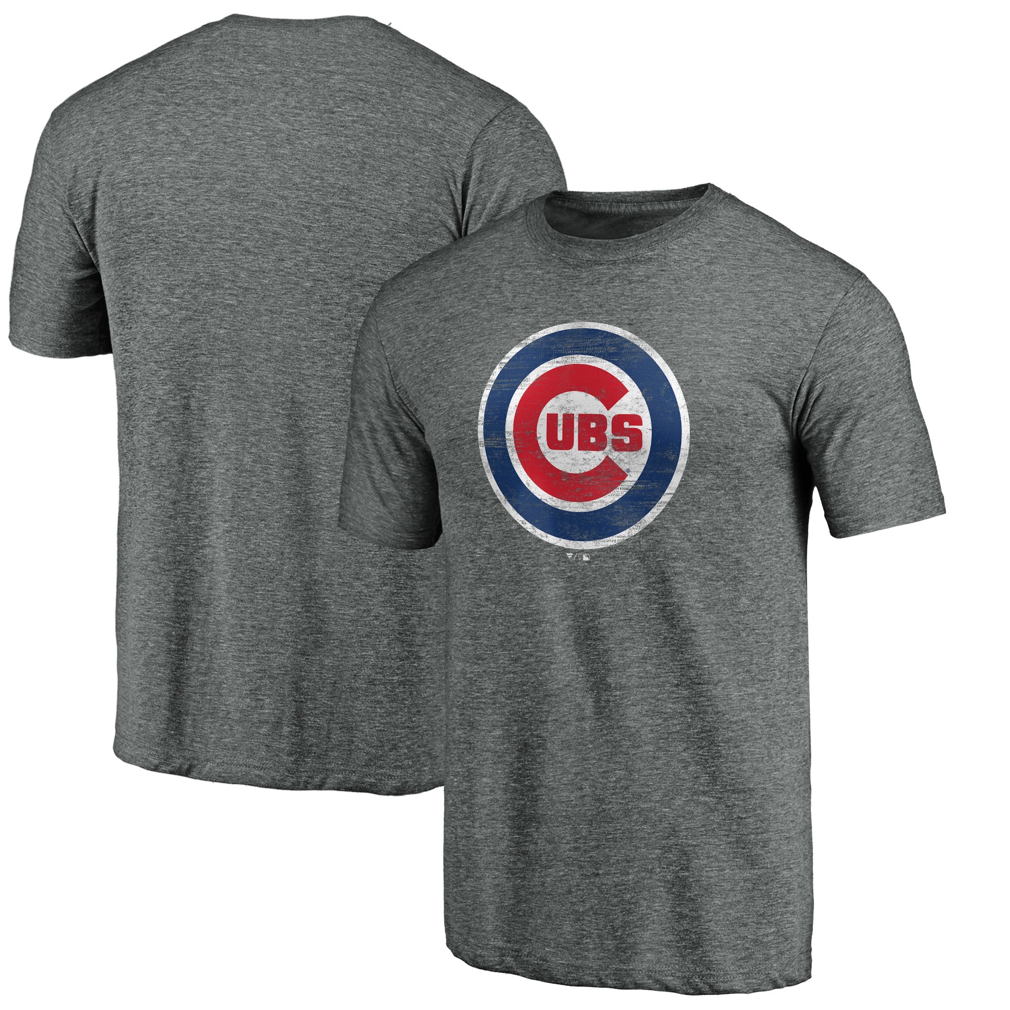 Chicago Cubs Gray Evergreen Tri-Blend T-Shirt - Clark Street Sports