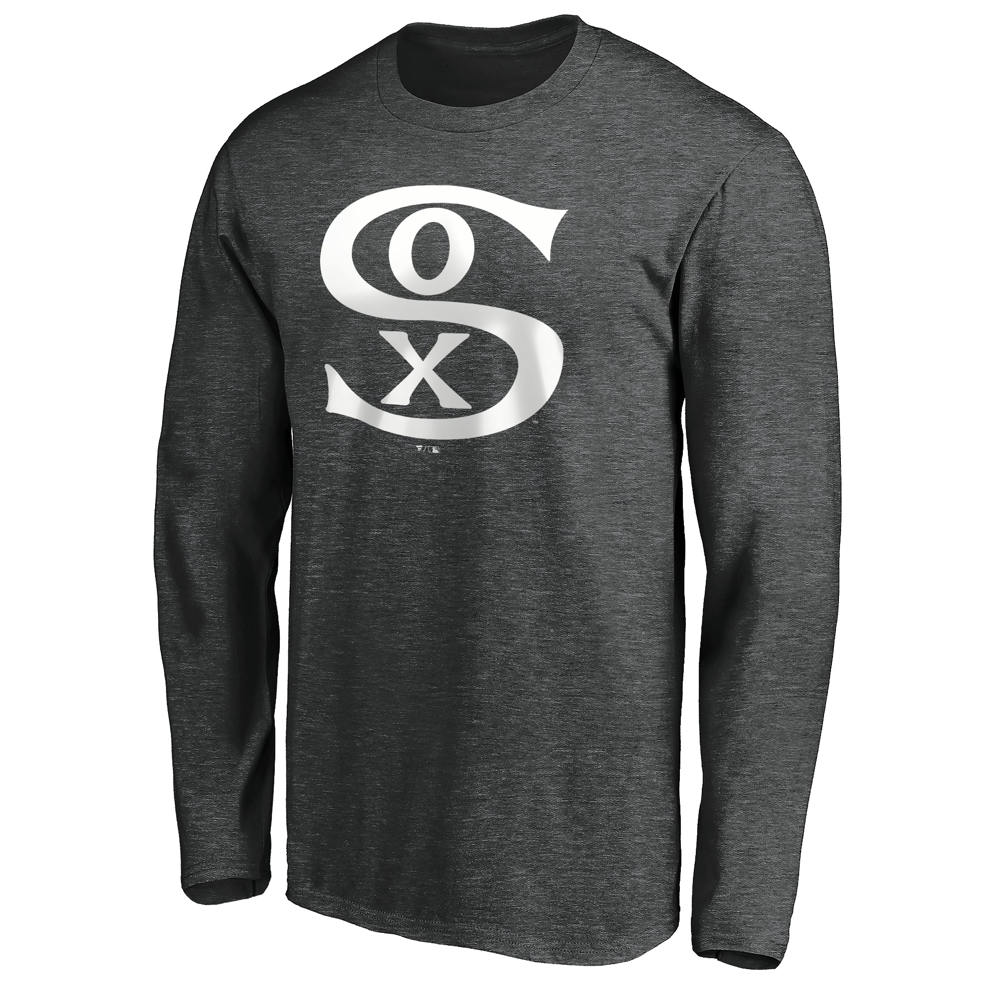 Chicago White Sox 1917 Logo Vintage Long Sleeve Tee - Grey - Clark