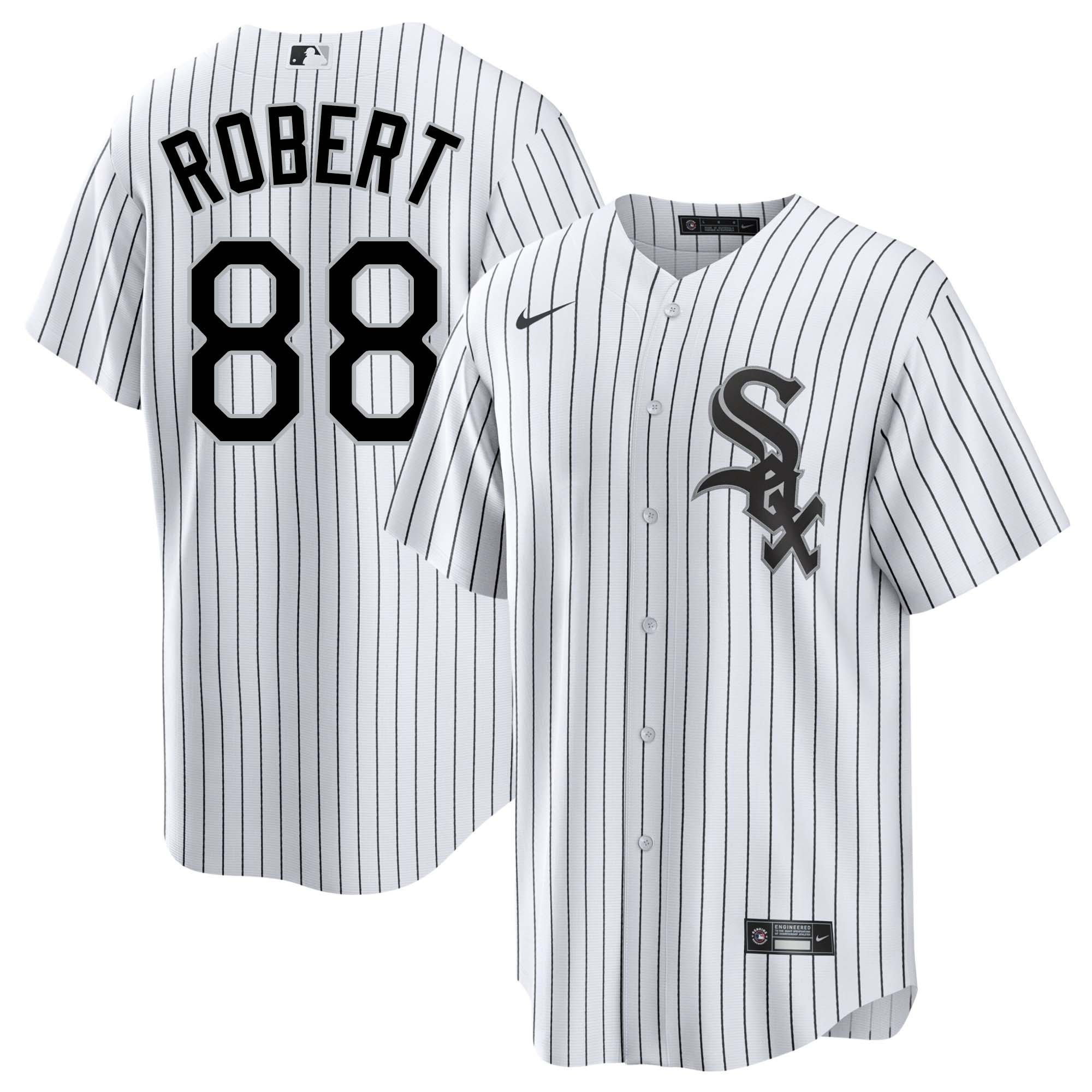 Nike Youth Replica Chicago White Sox Luis Robert #88 Cool Base White Jersey