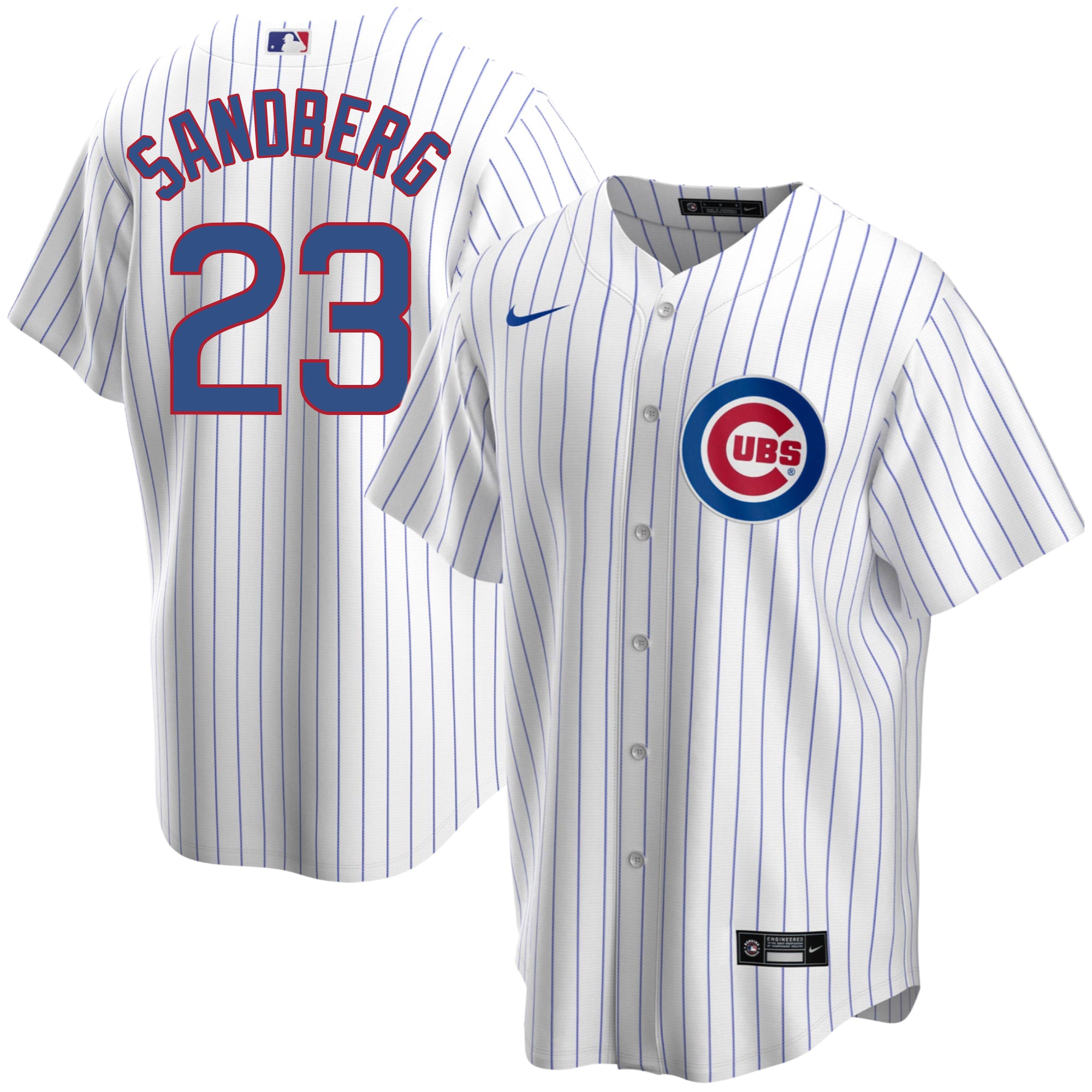 Chicago Cubs Ryne Sandberg Home Nike Replica Jersey With Authentic Let –  Wrigleyville Sports