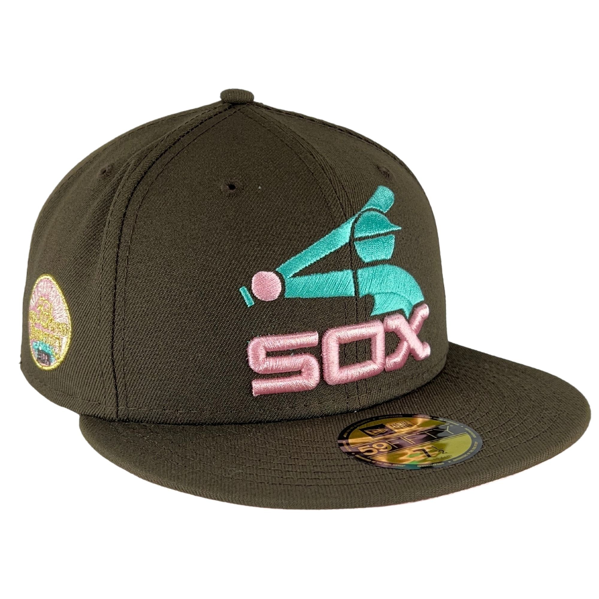 Men's New Era Pink/Sky Blue Chicago White Sox Cooperstown