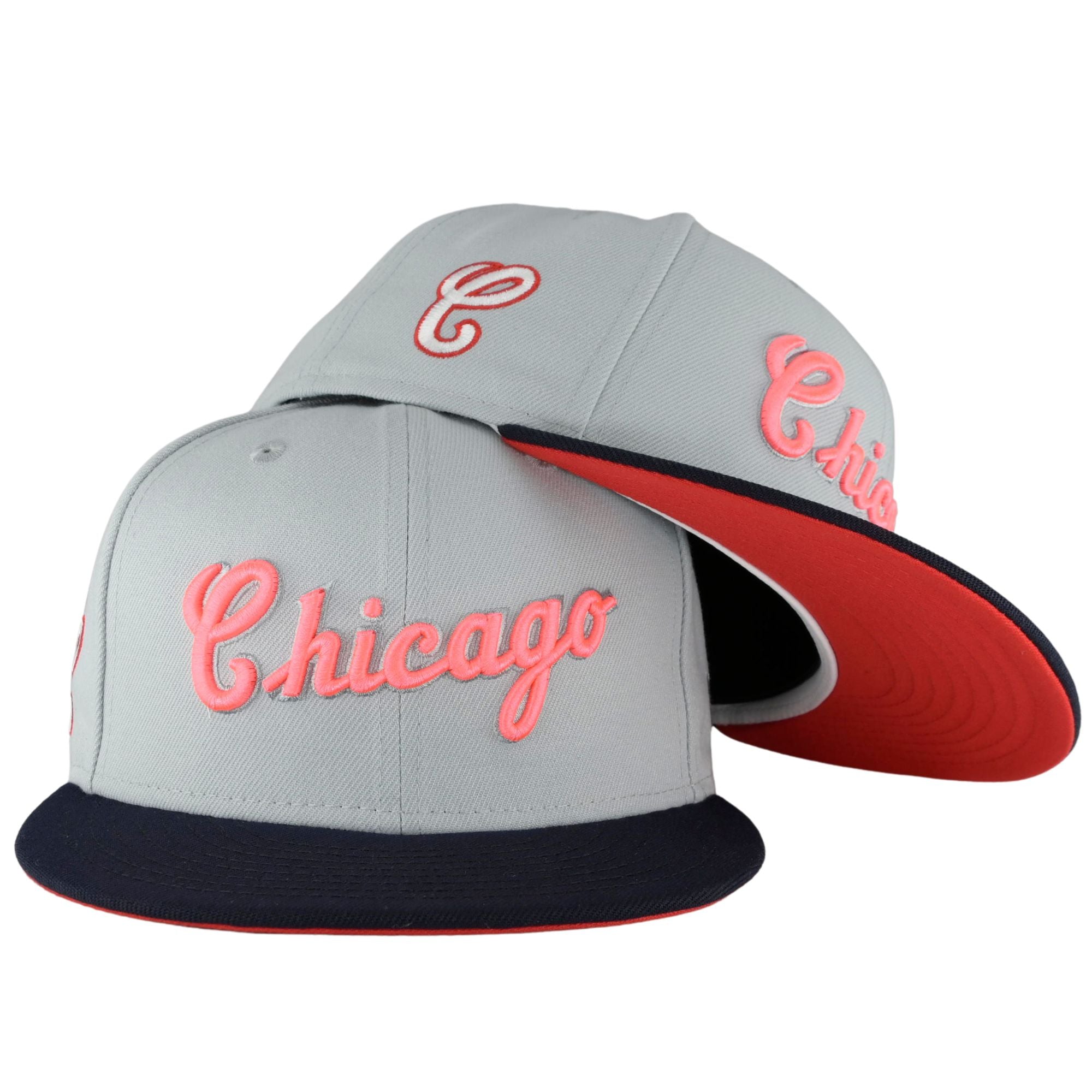 New Era 59FIFTY Chicago White Sox Logo Patch Jersey Hat- Light Blue, Red Light Blue/Red / 7 3/8