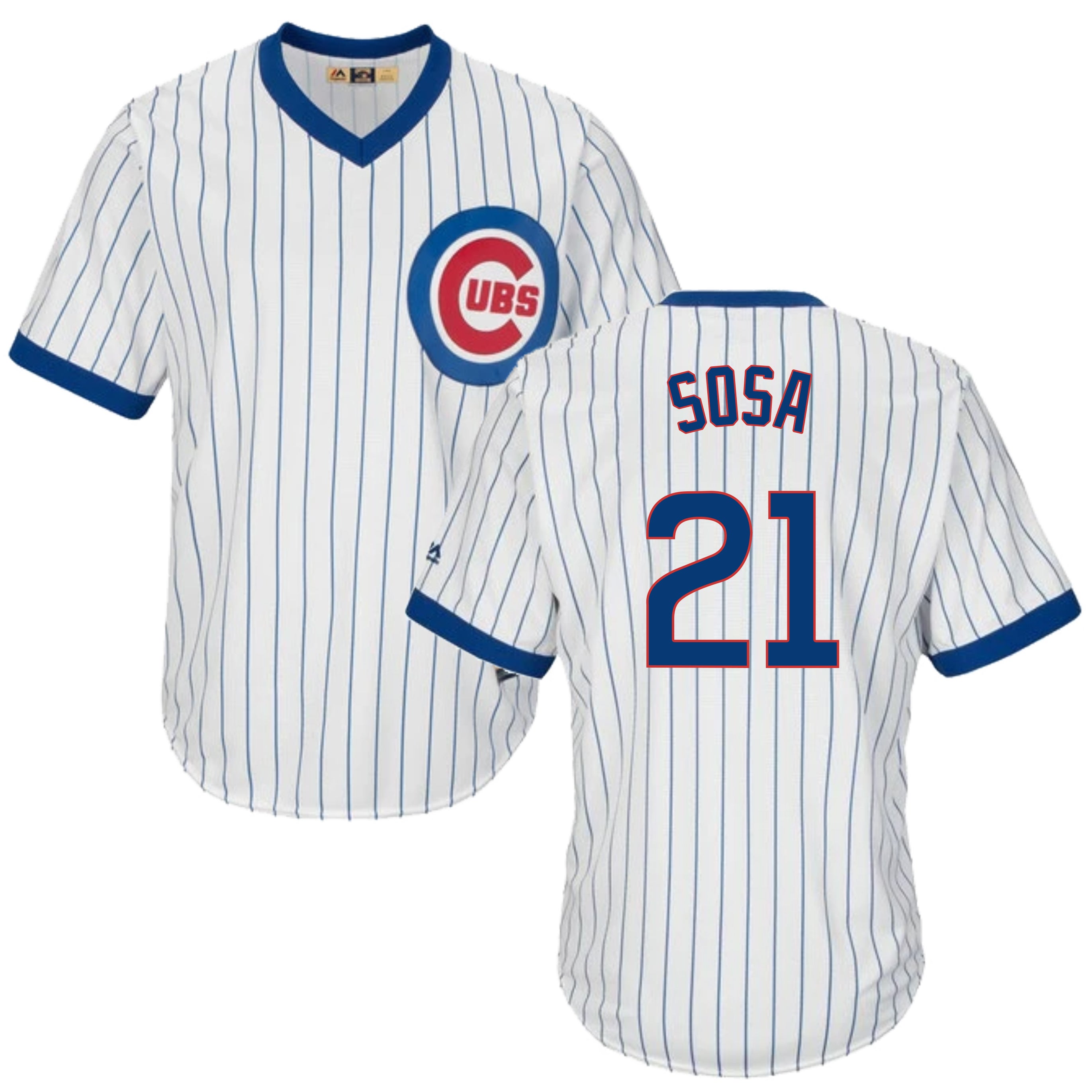 Sammy Sosa Chicago Cubs Men's Home White Wrigley 100th Cooperstown Jersey