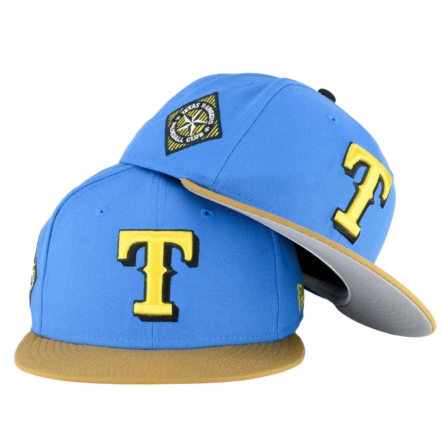 Texas Rangers Air Force Blue Wheat New Era 59FIFTY Fitted Hat - Clark  Street Sports