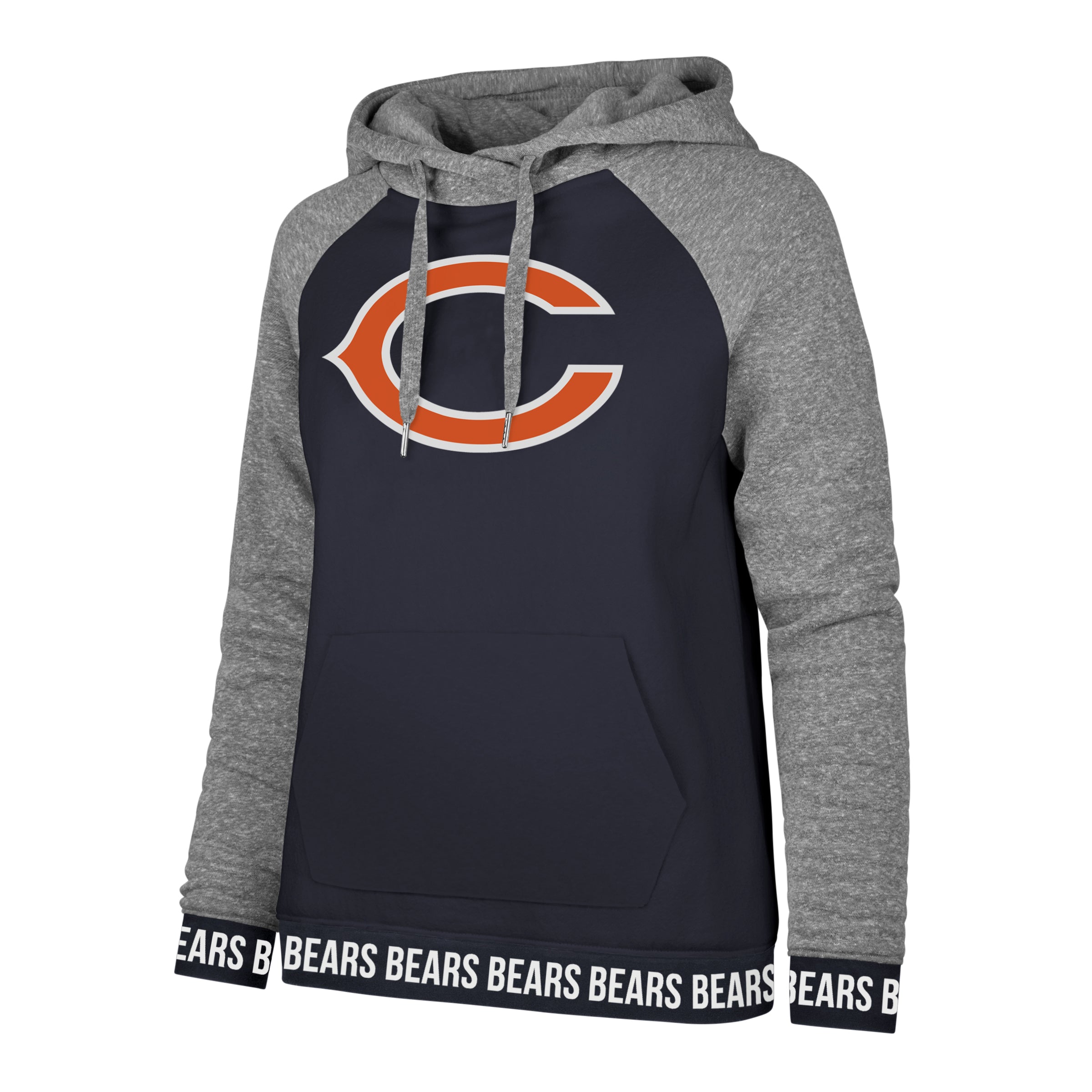 '47 Brand Women's Chicago Bears Revolve Hooded Sweatshirt - Navy/Gray