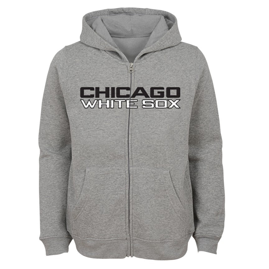 Chicago White Sox Youth Grey Space Dye Knit Pullover w/ Current