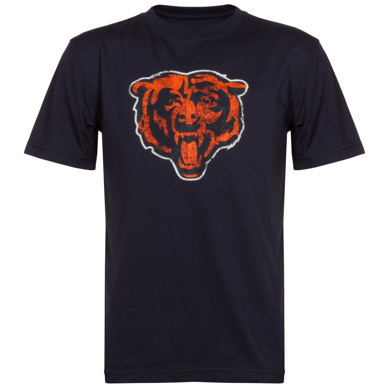 Chicago Bears Youth Distressed Logo Navy T-Shirt - Clark Street Sports