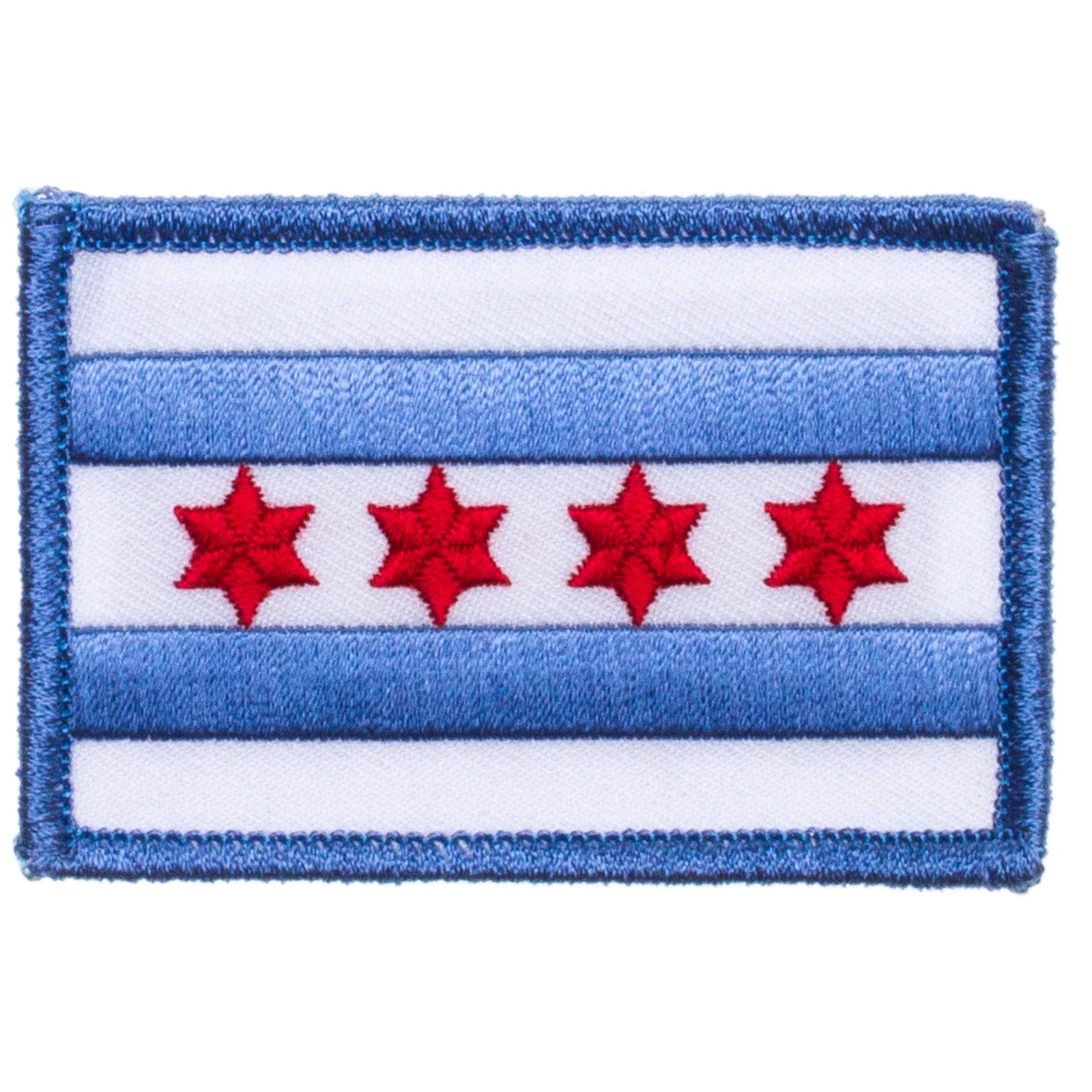 Chicago Flag Blue Border Mini Patch - Clark Street Sports