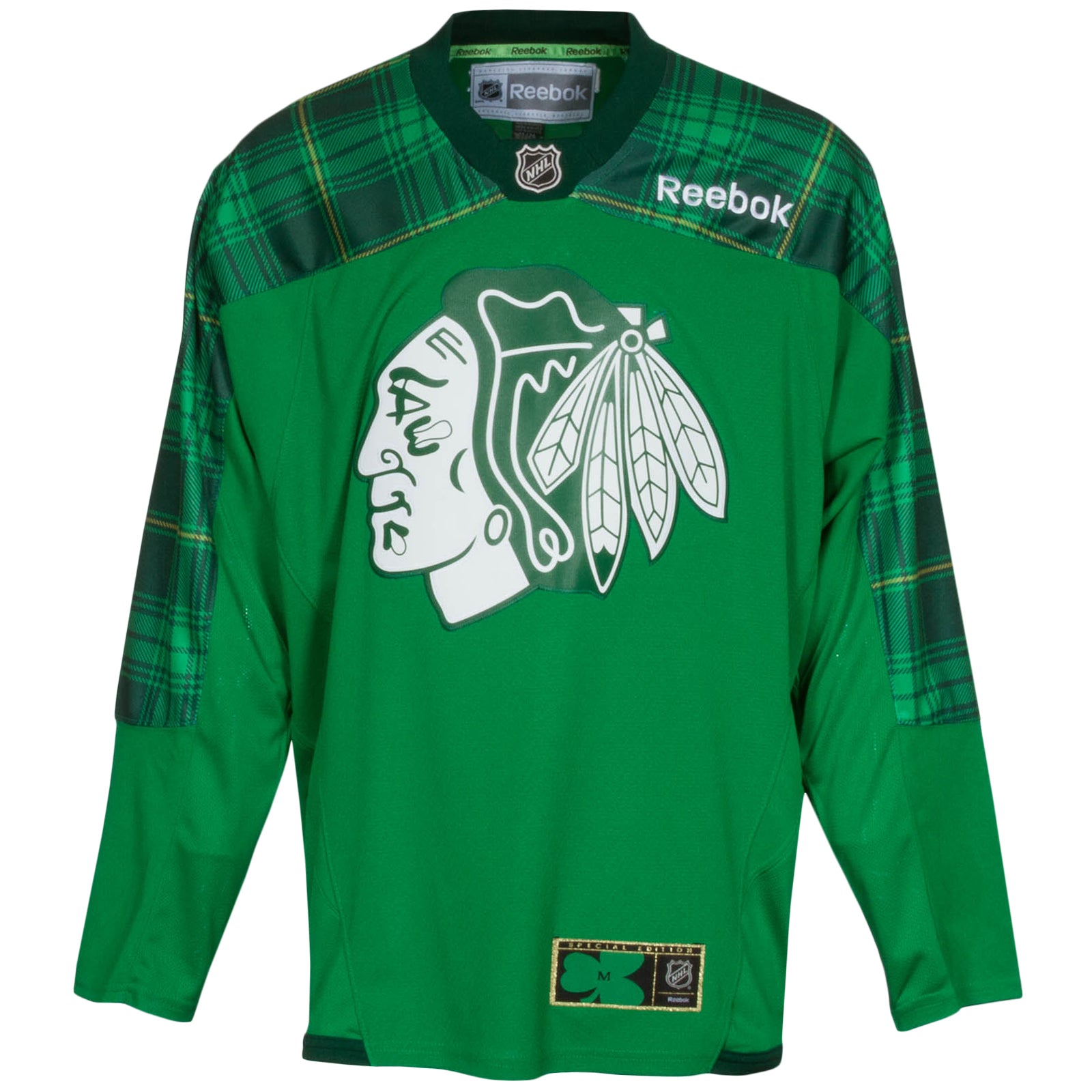 chicago blackhawks green practice jersey